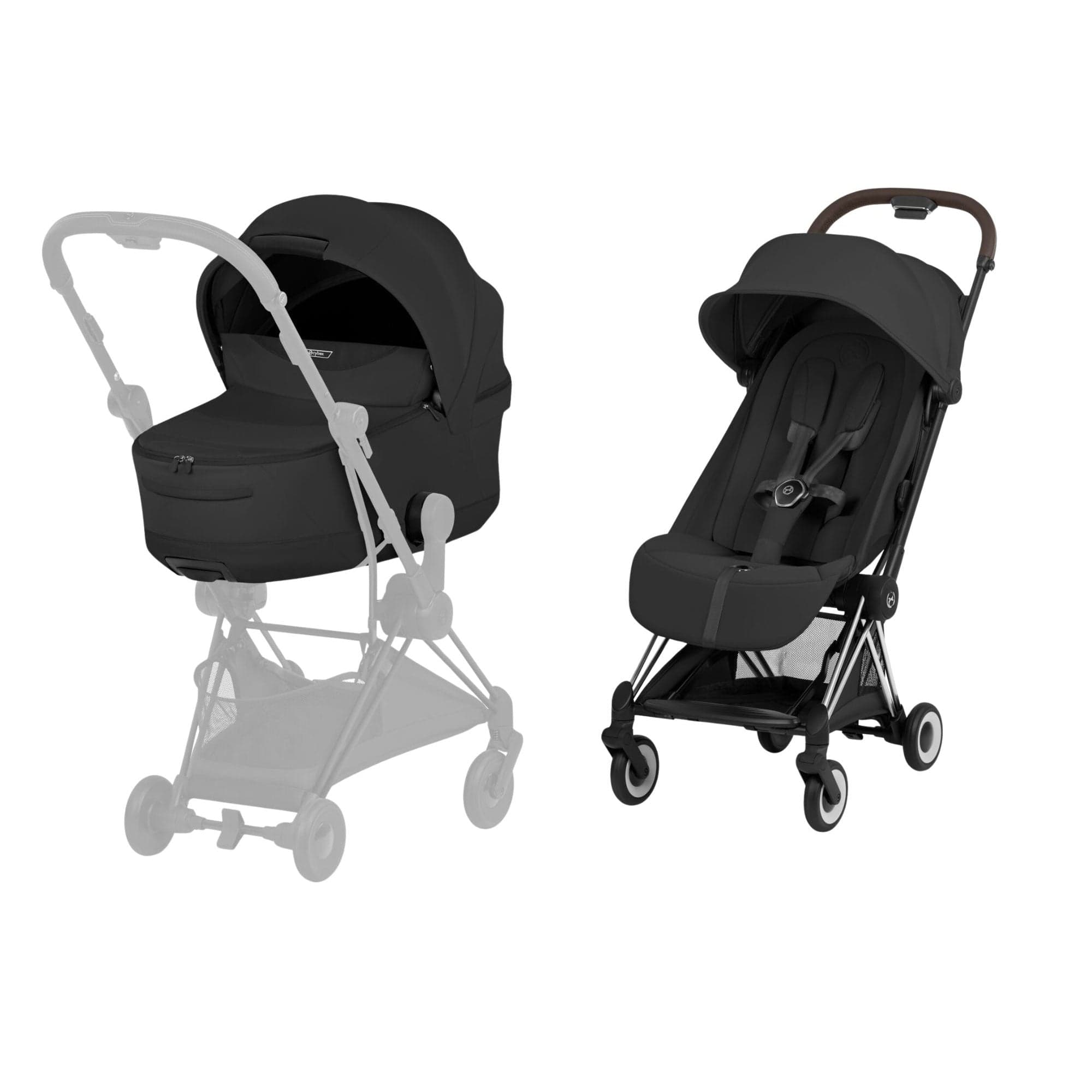 Cybex baby prams Cybex Coya Pushchair Set - Style Collection - Chrome Brown/Sepia Black 21979-CB-BLK