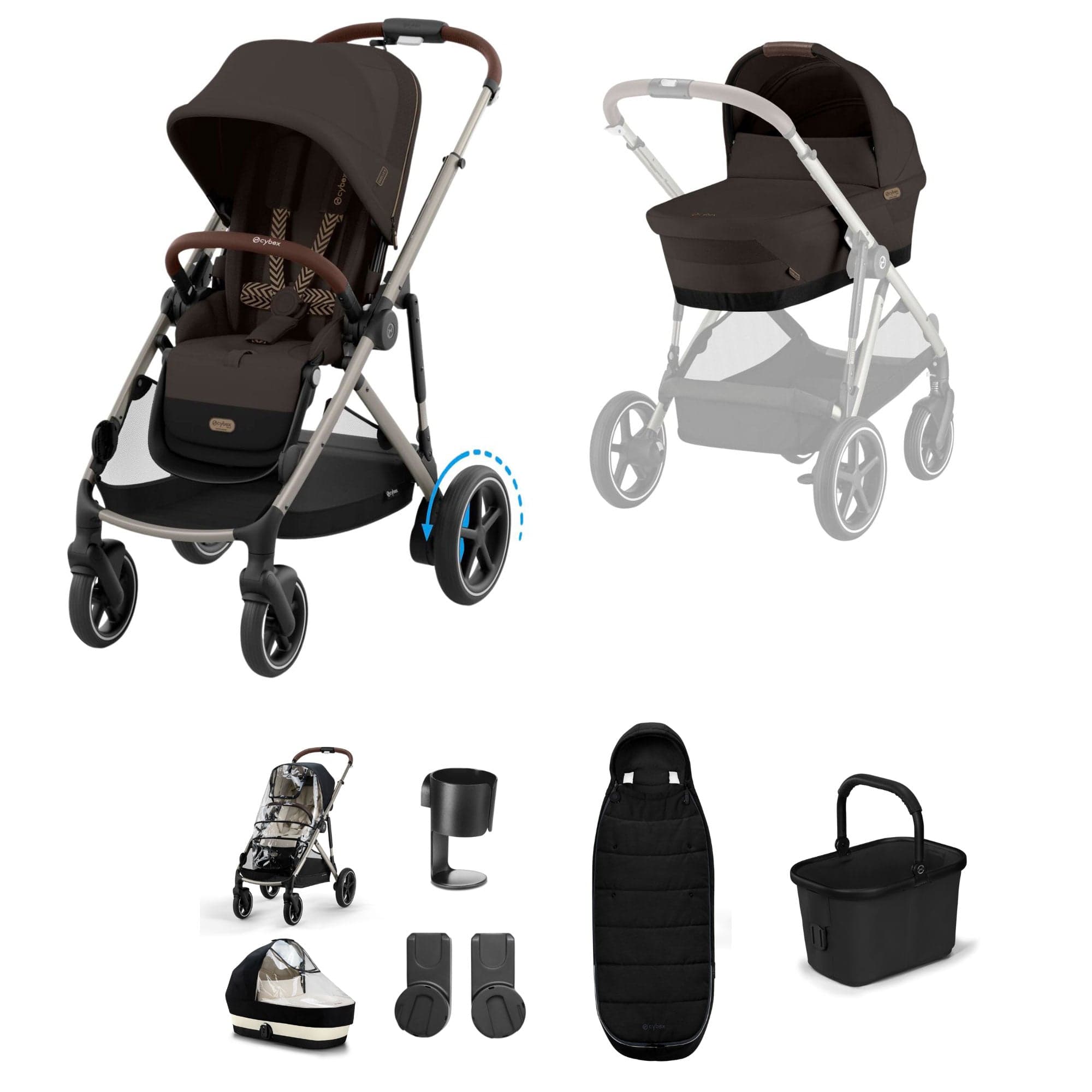 Cybex baby prams Cybex eGazelle S Essential Kit - Chocolate Brown