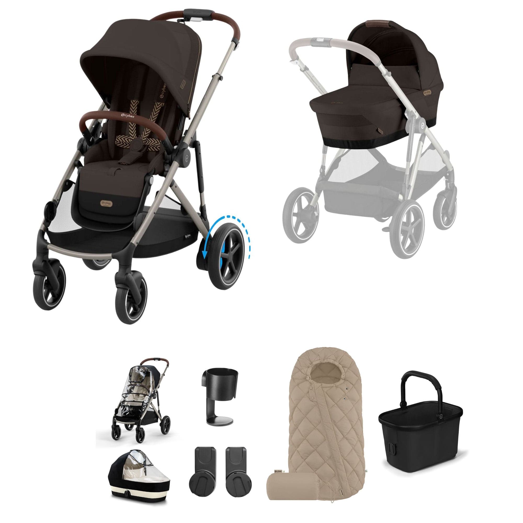 Cybex baby prams Cybex eGazelle S Essential Kit - Chocolate Brown