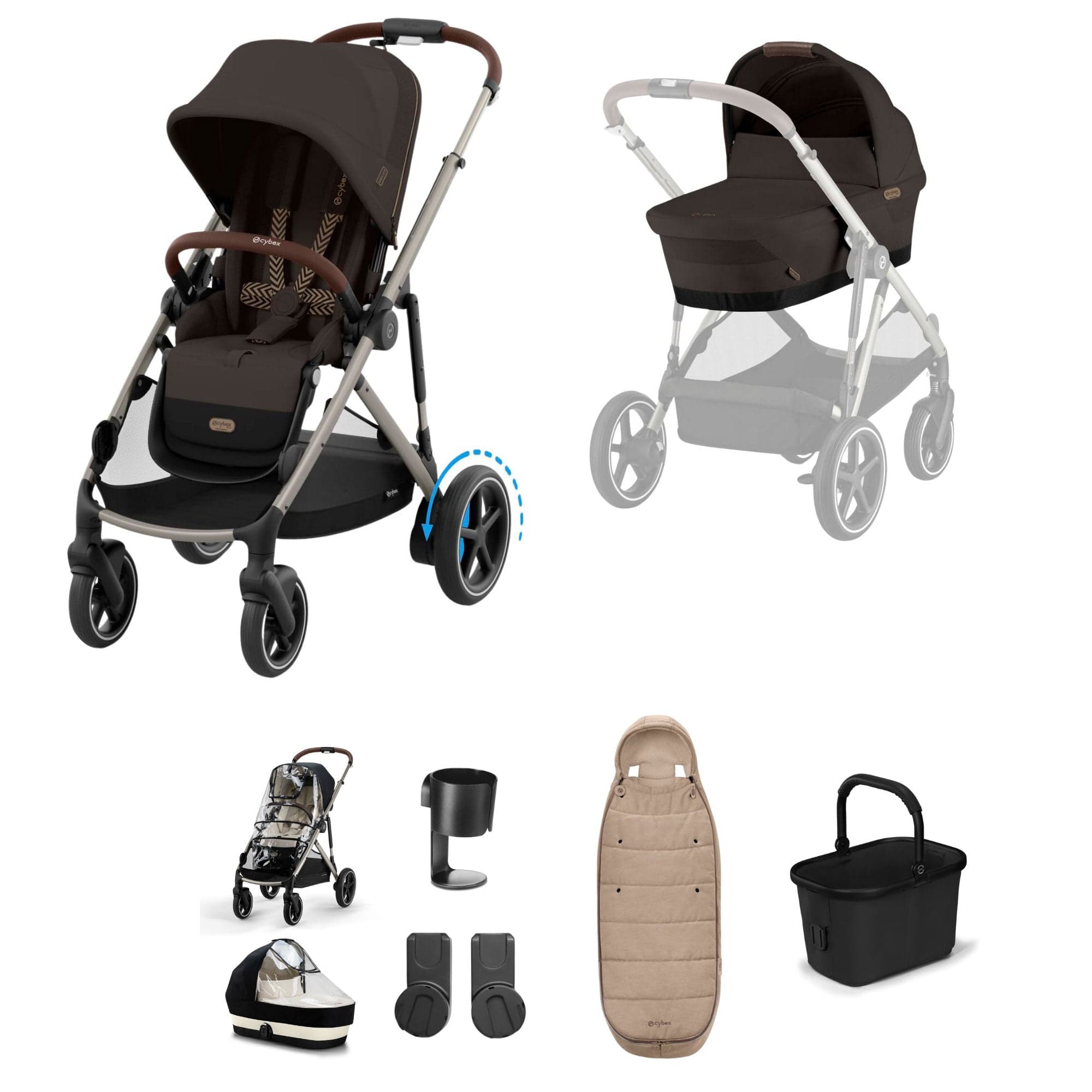Cybex baby prams Cybex eGazelle S Essential Kit - Chocolate Brown