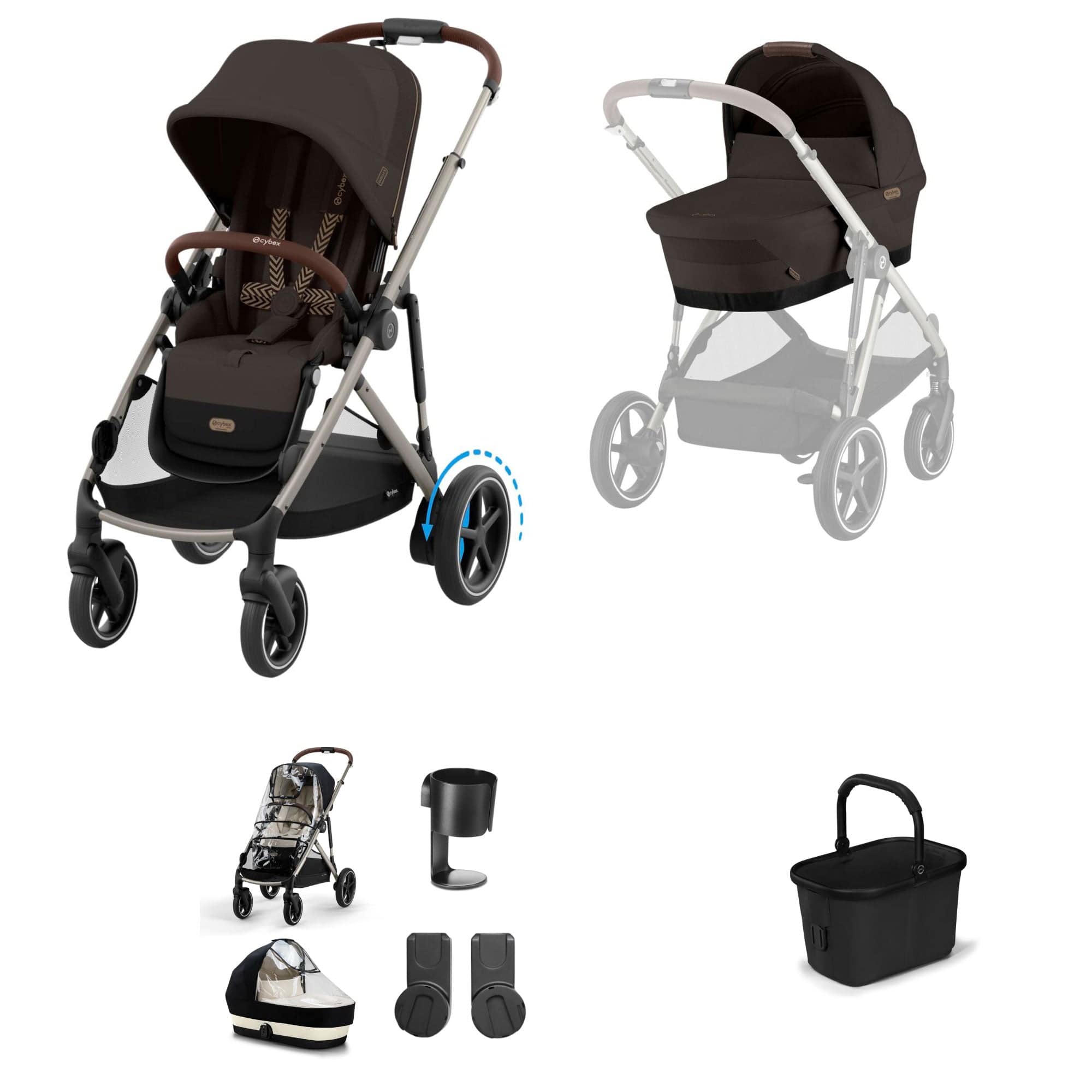Cybex baby prams Cybex eGazelle S Essential Kit - Chocolate Brown