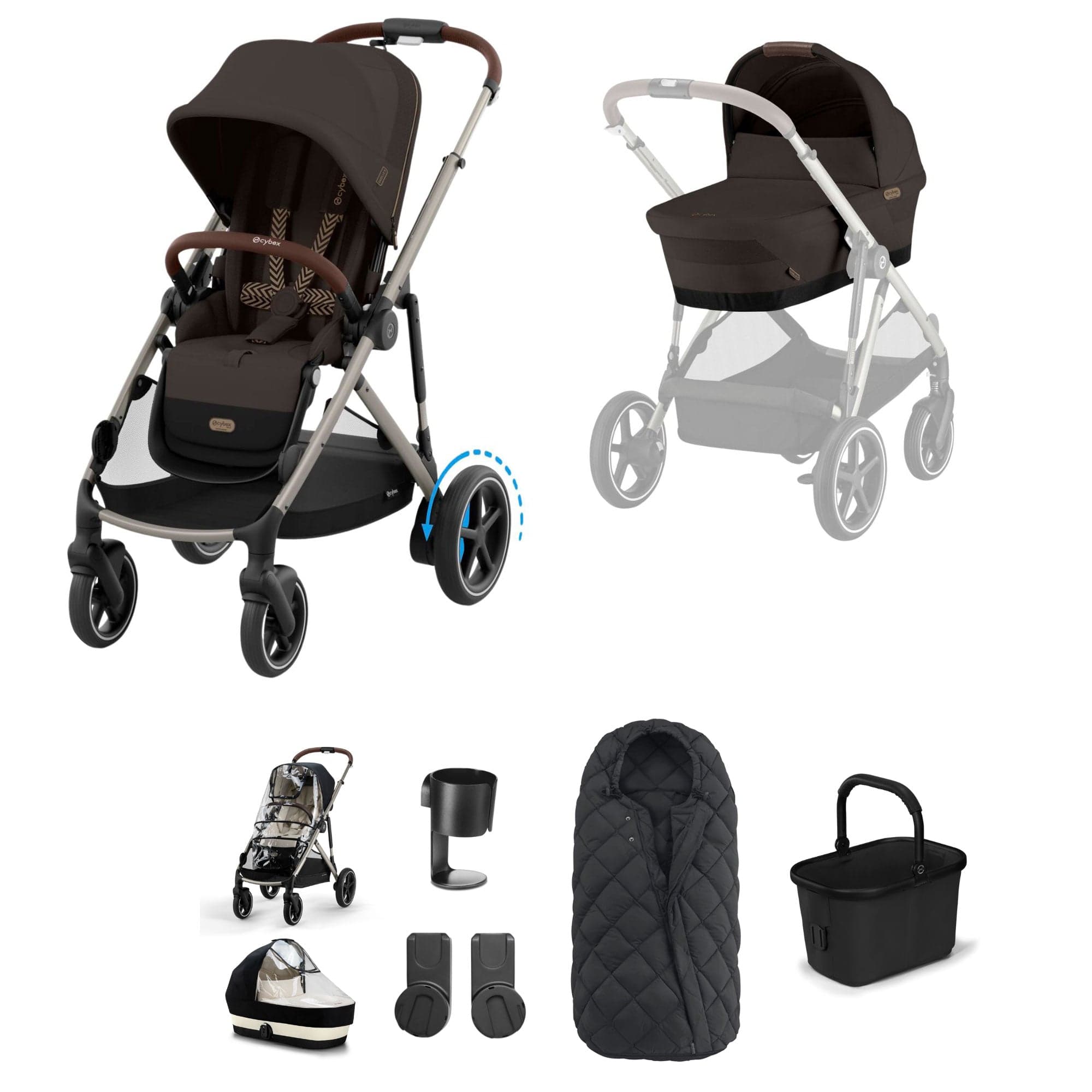 Cybex baby prams Cybex eGazelle S Essential Kit - Chocolate Brown