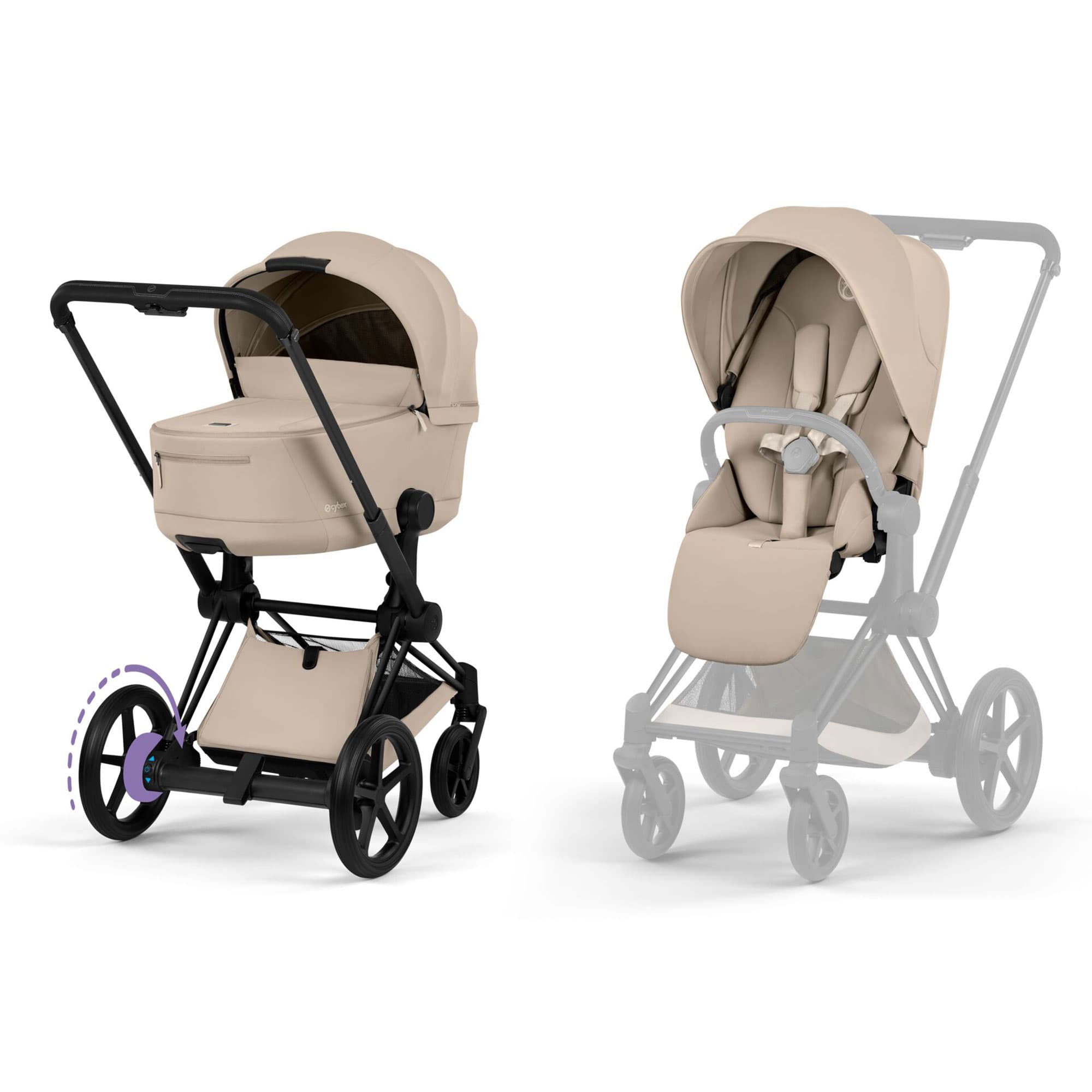Cybex baby prams Cybex ePriam Pushchair Set - Comfort Collection - Cozy Beige 526000067