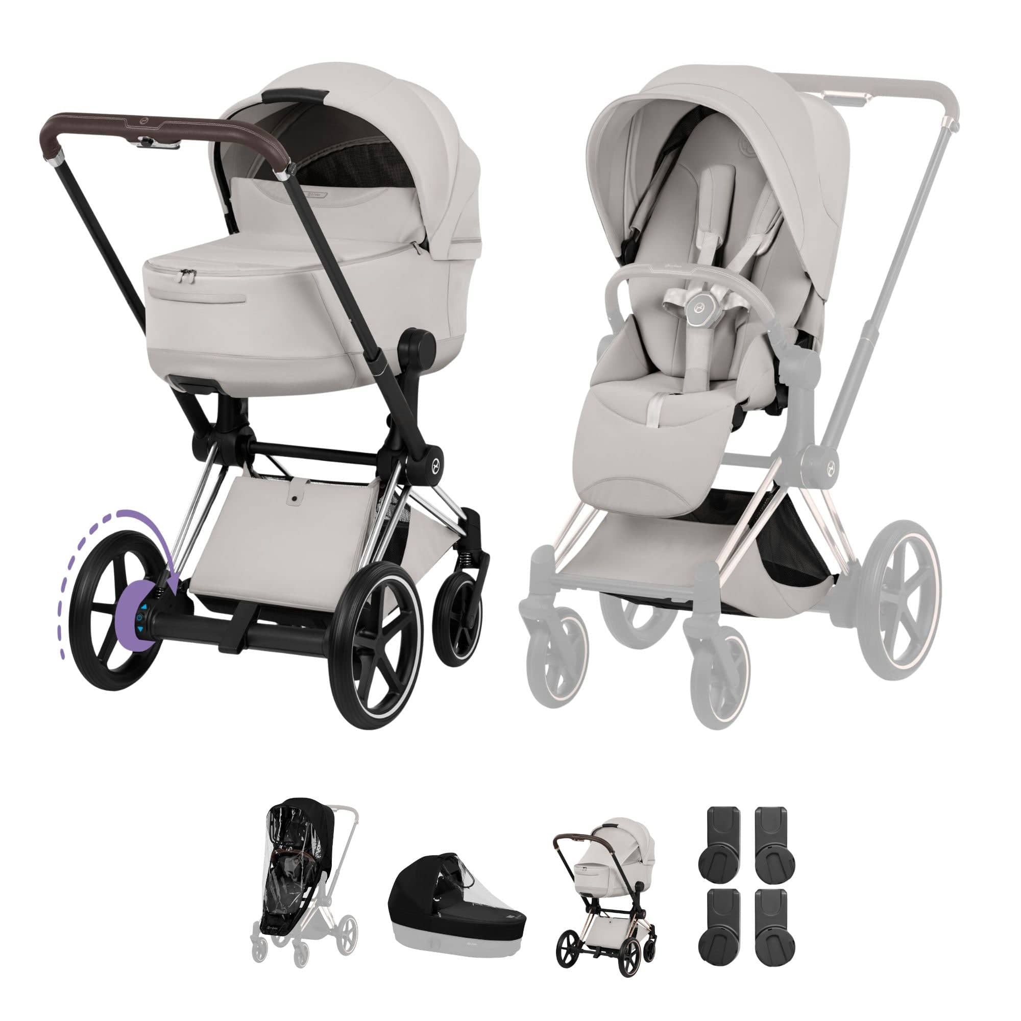 Cybex baby prams Cybex ePriam Pushchair Set - Style Collection - City Grey 21827-CB-CIT-GRY