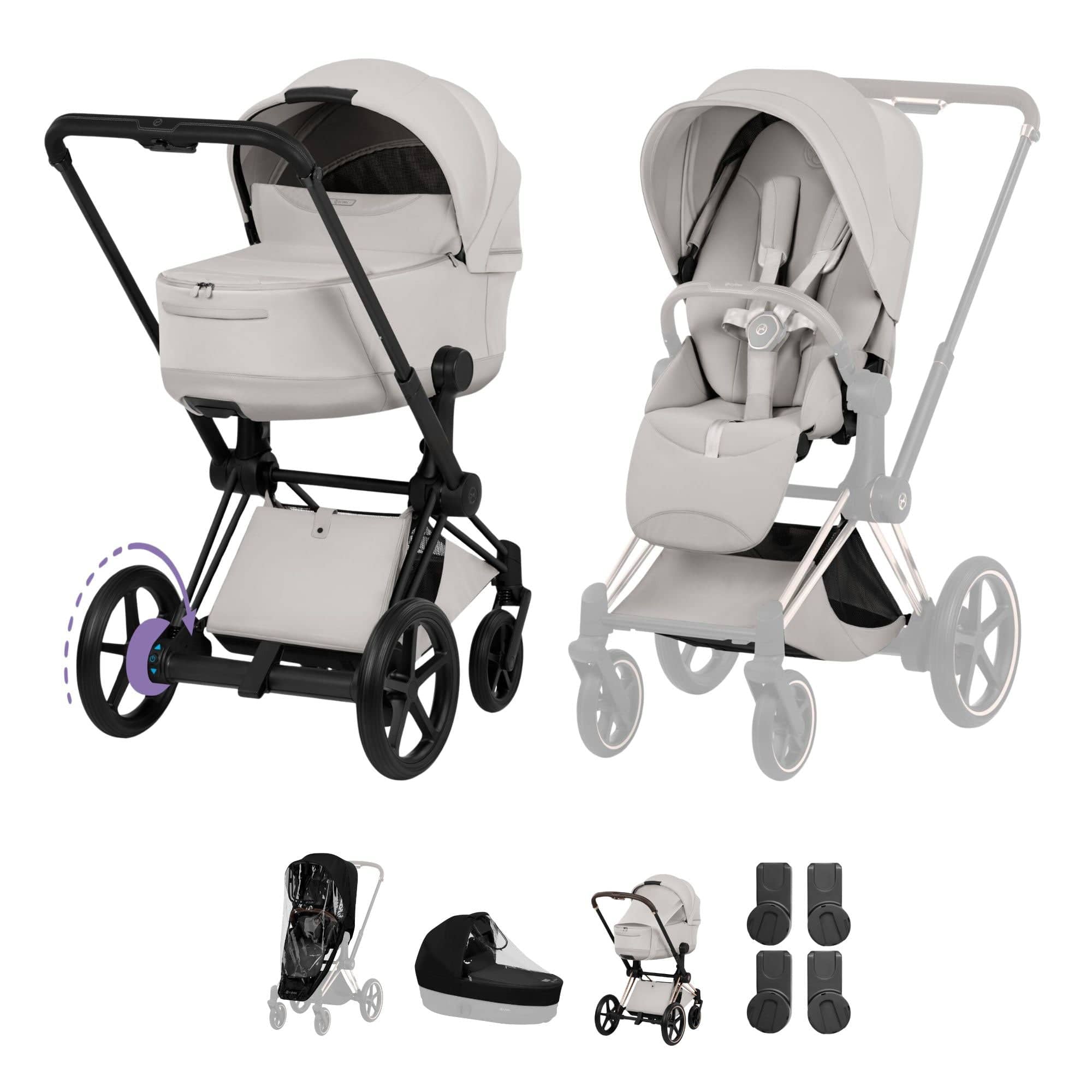 Cybex baby prams Cybex ePriam Pushchair Set - Style Collection - City Grey 21827-MB-CIT-GRY