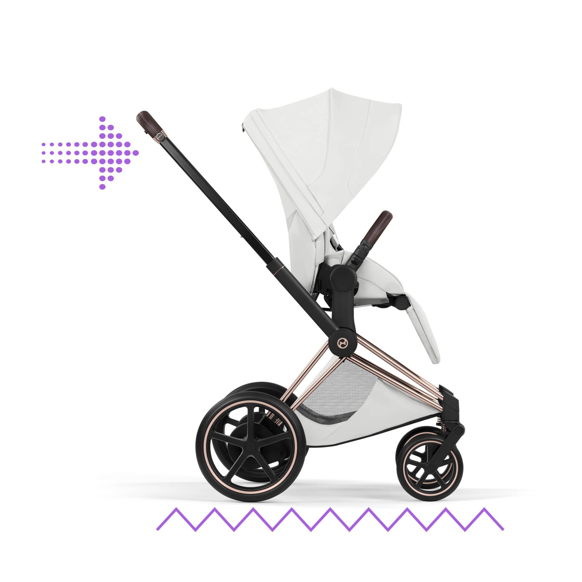 Cybex baby prams Cybex ePriam Pushchair Set - Style Collection - Off White