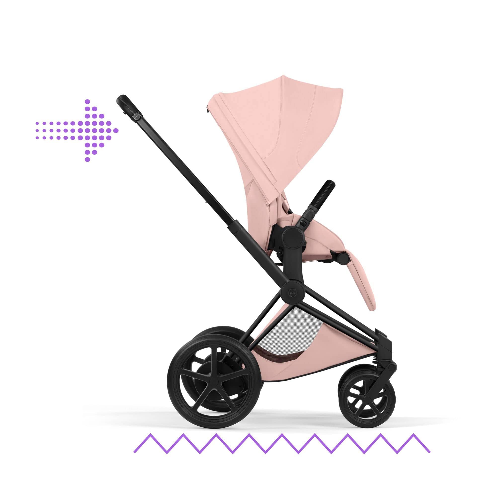 Cybex baby prams Cybex ePriam Pushchair Set - Style Collection - Peach Pink
