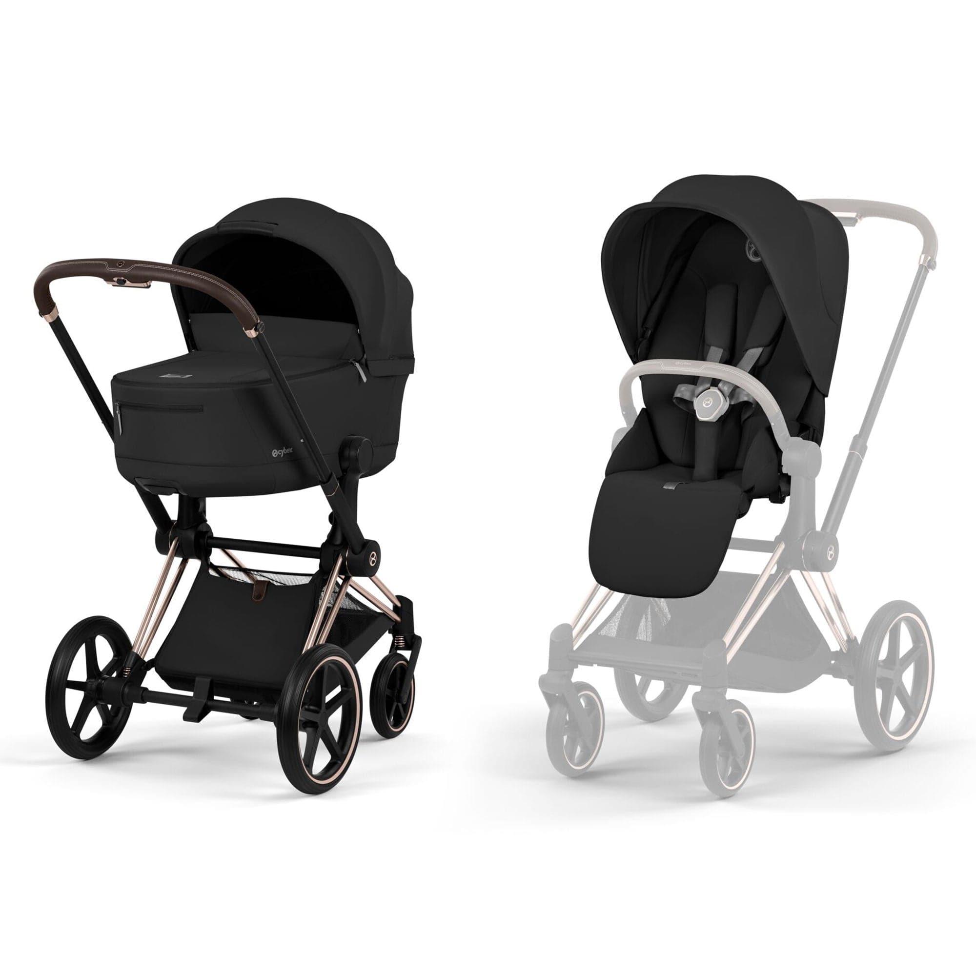 Cybex baby prams Cybex Priam Pushchair Set - Comfort Collection - Sepia Black 526000001