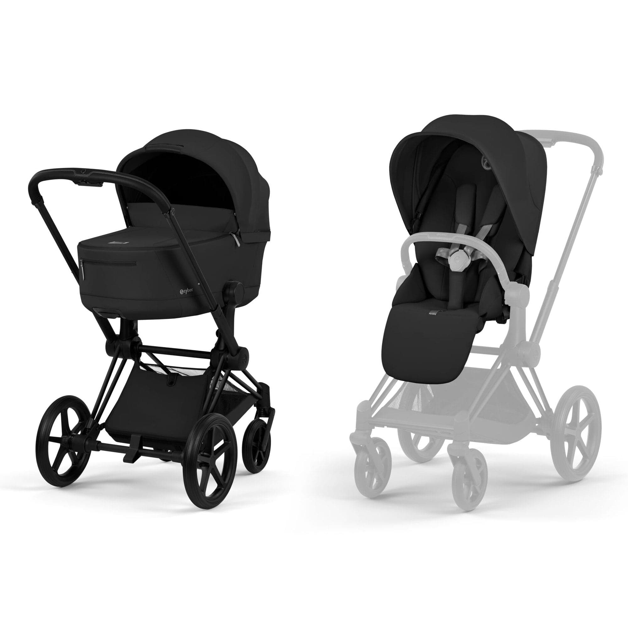Cybex baby prams Cybex Priam Pushchair Set - Comfort Collection - Sepia Black 526000011