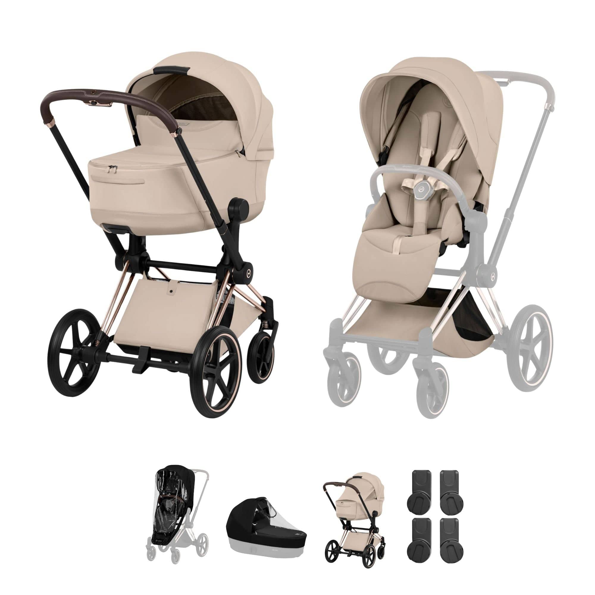 Cybex baby prams Cybex Priam Pushchair Set - Style Collection - Cozy Beige 21812-RG-COZ-BEI
