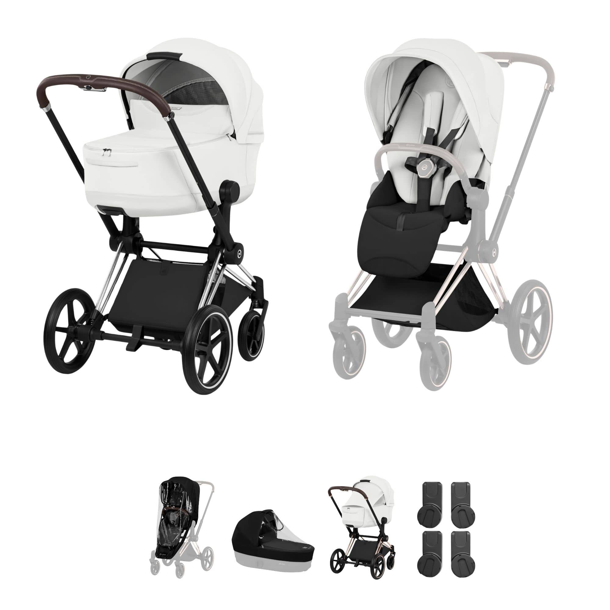 Cybex baby prams Cybex Priam Pushchair Set - Style Collection - Off White 21812-CB-OFF-WHT
