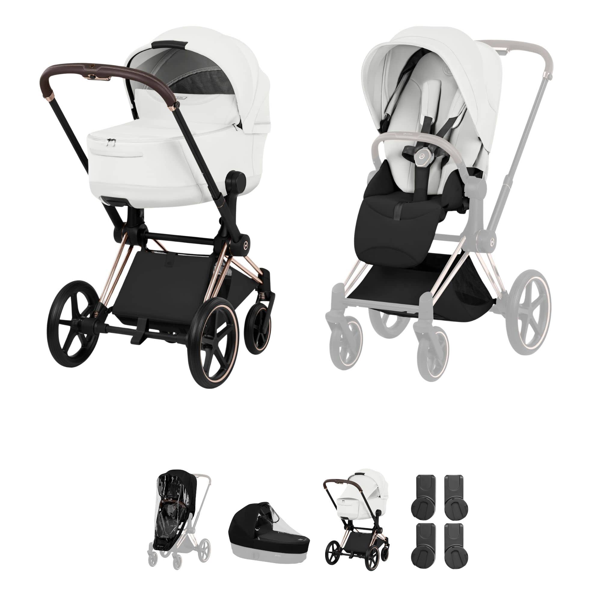 Cybex baby prams Cybex Priam Pushchair Set - Style Collection - Off White 21812-RG-OFF-WHT