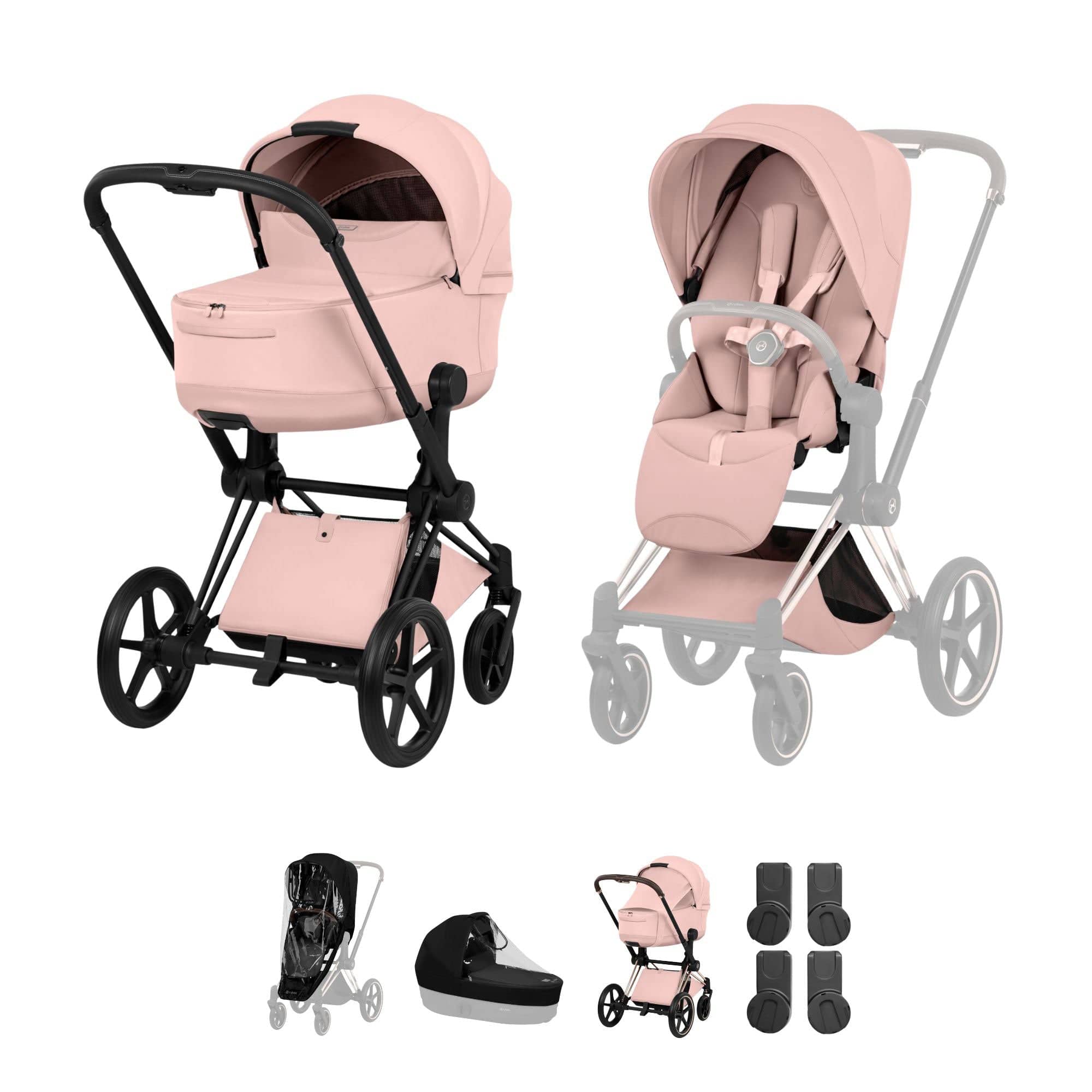 Cybex baby prams Cybex Priam Pushchair Set - Style Collection - Peach Pink 21812-MB-PEA-PNK