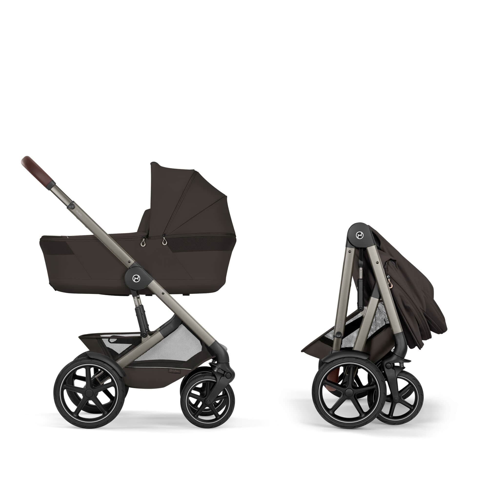 Cybex baby prams Cybex Talos Foldable Carrycot Accessory Bundle - Chocolate Brown TAL-ACC-BRN-1