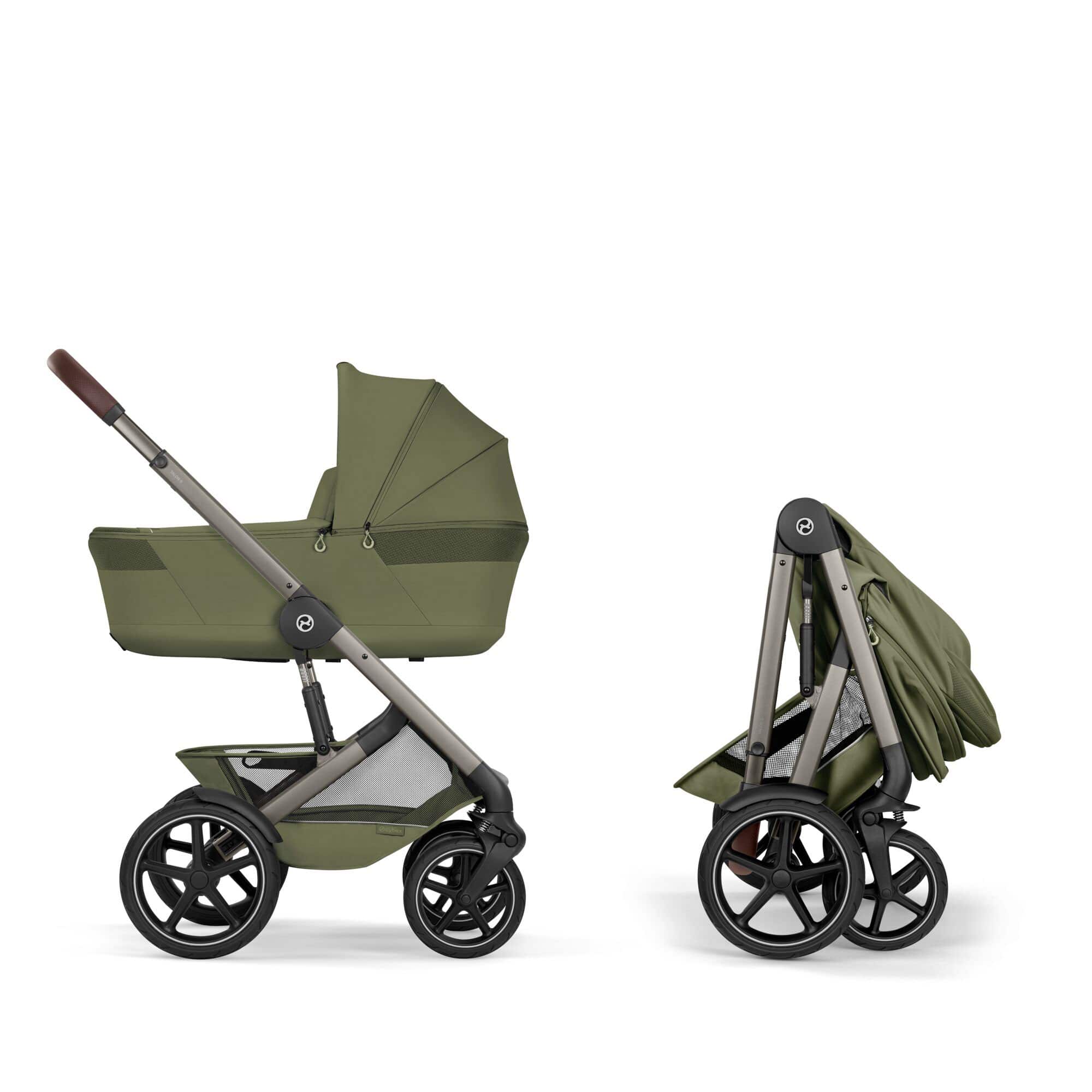 Cybex baby prams Cybex Talos Foldable Carrycot Accessory Bundle - Moss Green TAL-ACC-GRN-1