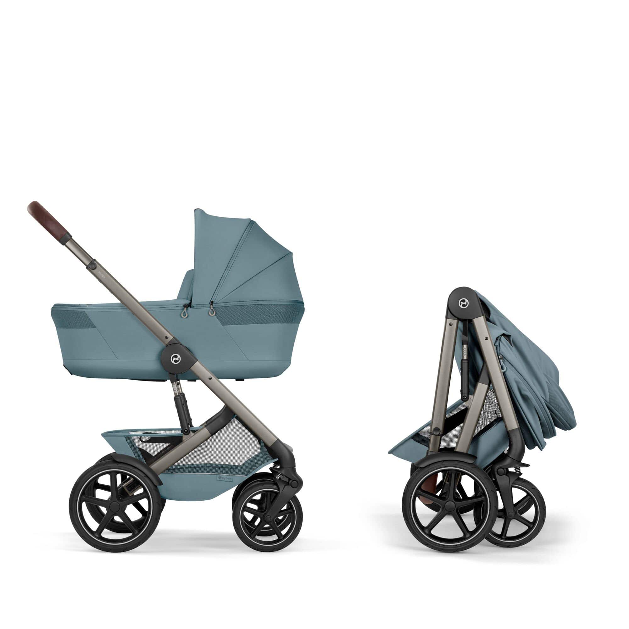 Cybex baby prams Cybex Talos Foldable Carrycot Accessory Bundle - Stormy Blue TAL-ACC-BLU-1