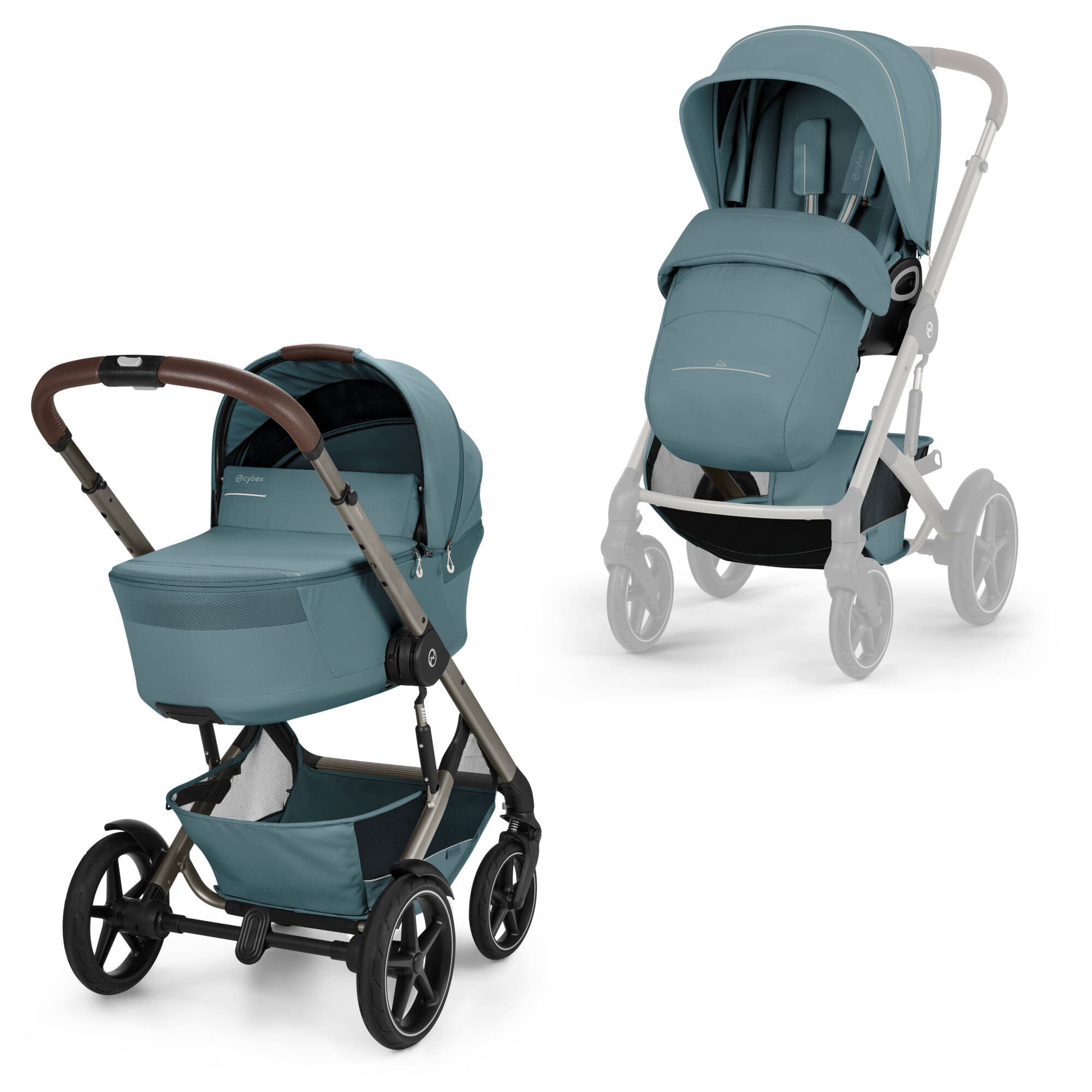 Cybex baby prams Cybex Talos Foldable Carrycot Accessory Bundle - Stormy Blue TAL-ACC-BLU-1