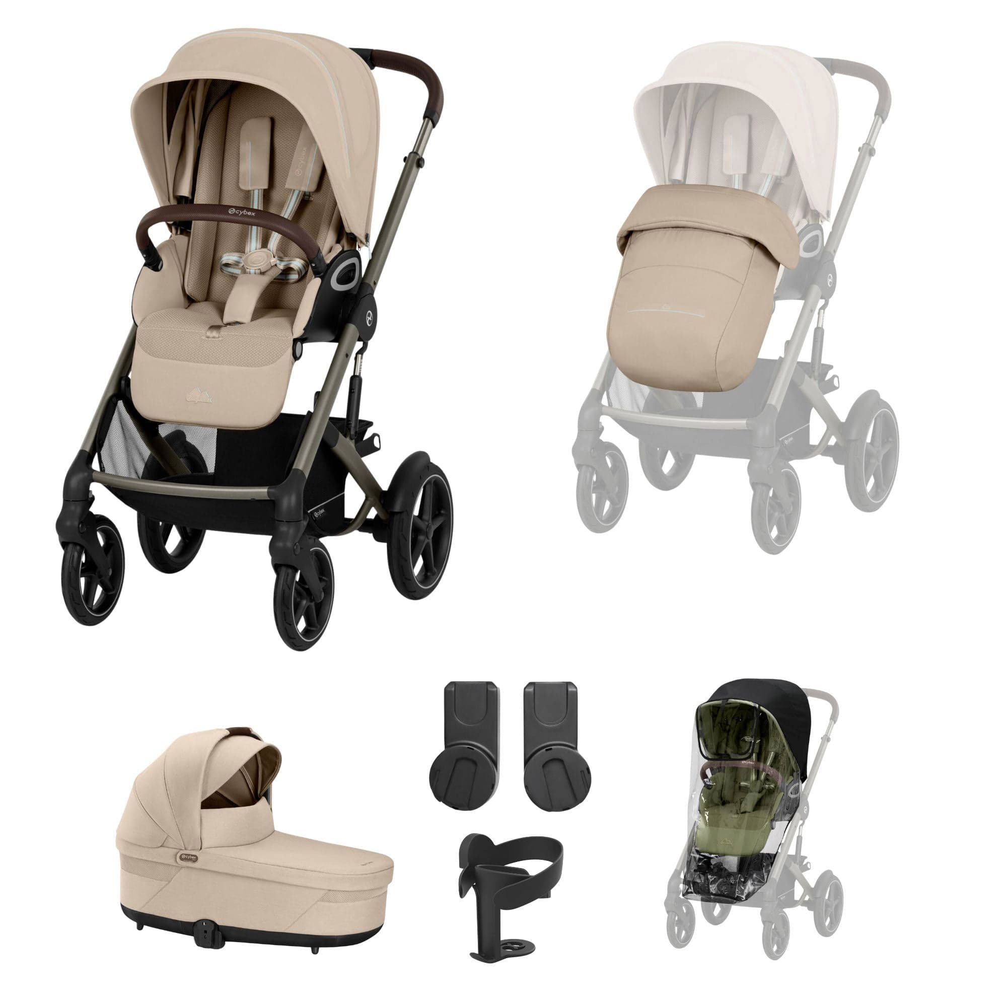 Cybex baby prams Cybex Talos S Lux 8 Piece Bundle - Almond Beige