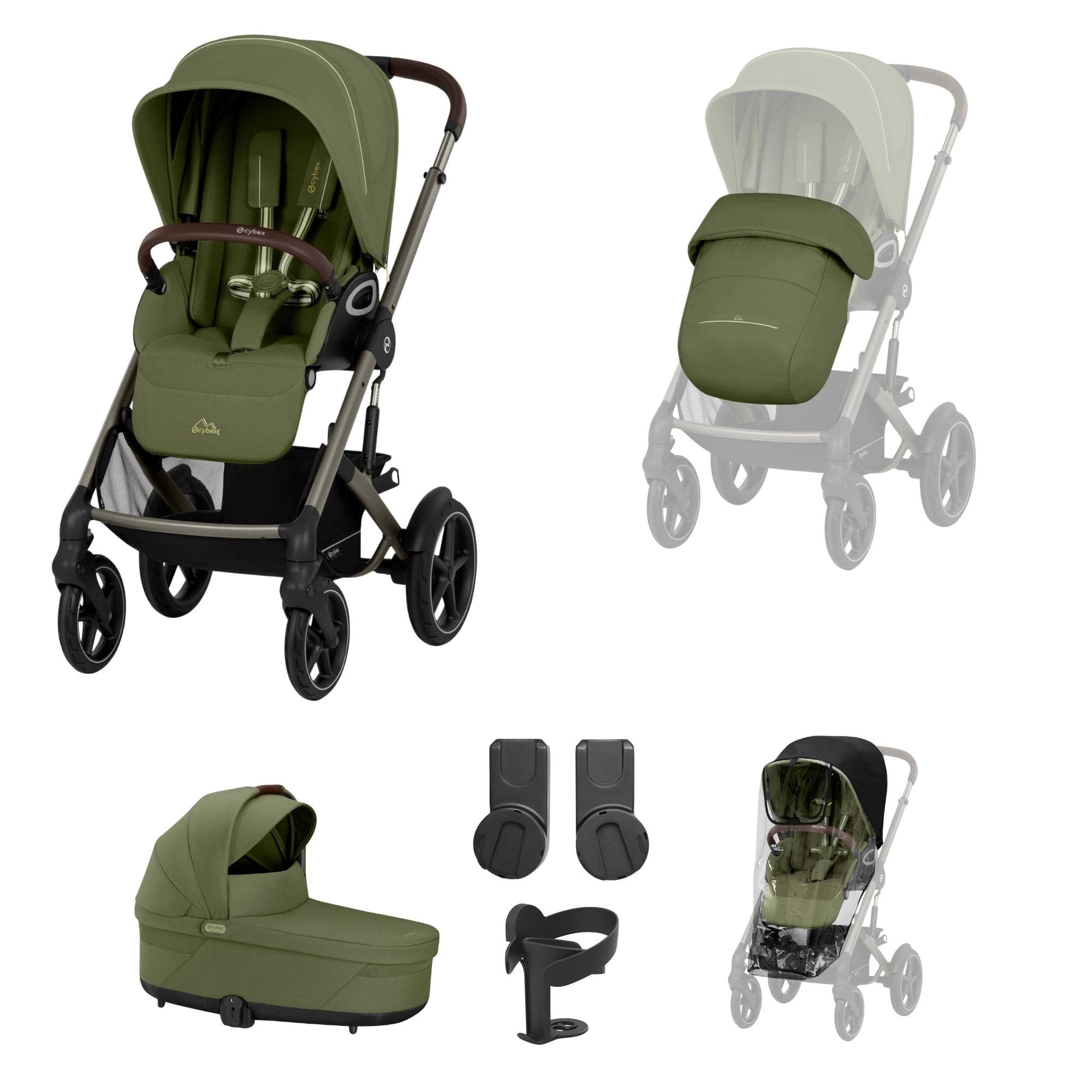 Cybex baby prams Cybex Talos S Lux 8 Piece Bundle - Moss Green