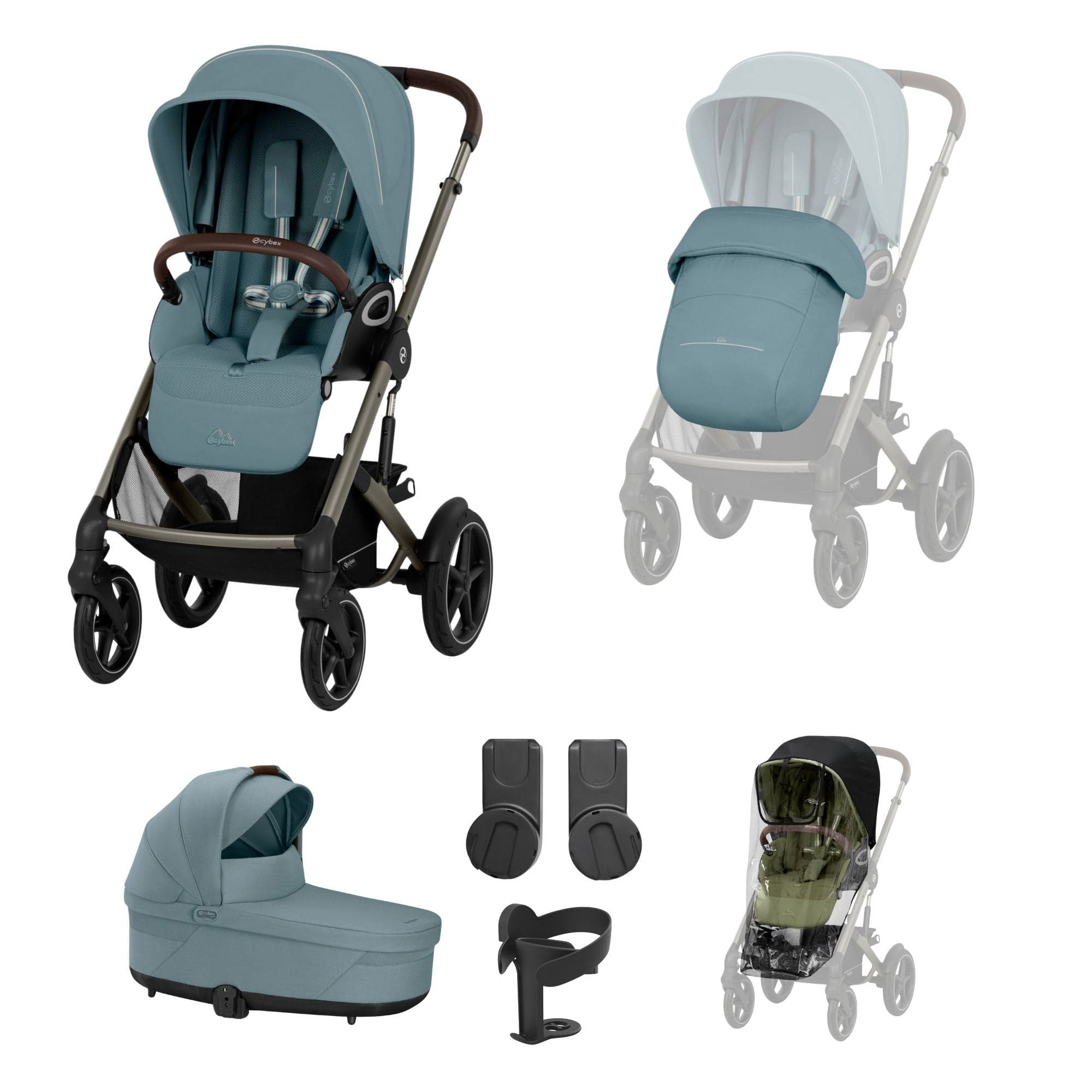 Cybex baby prams Cybex Talos S Lux 8 Piece Bundle - Stormy Blue 21401-TAL-8PC-CC-STB