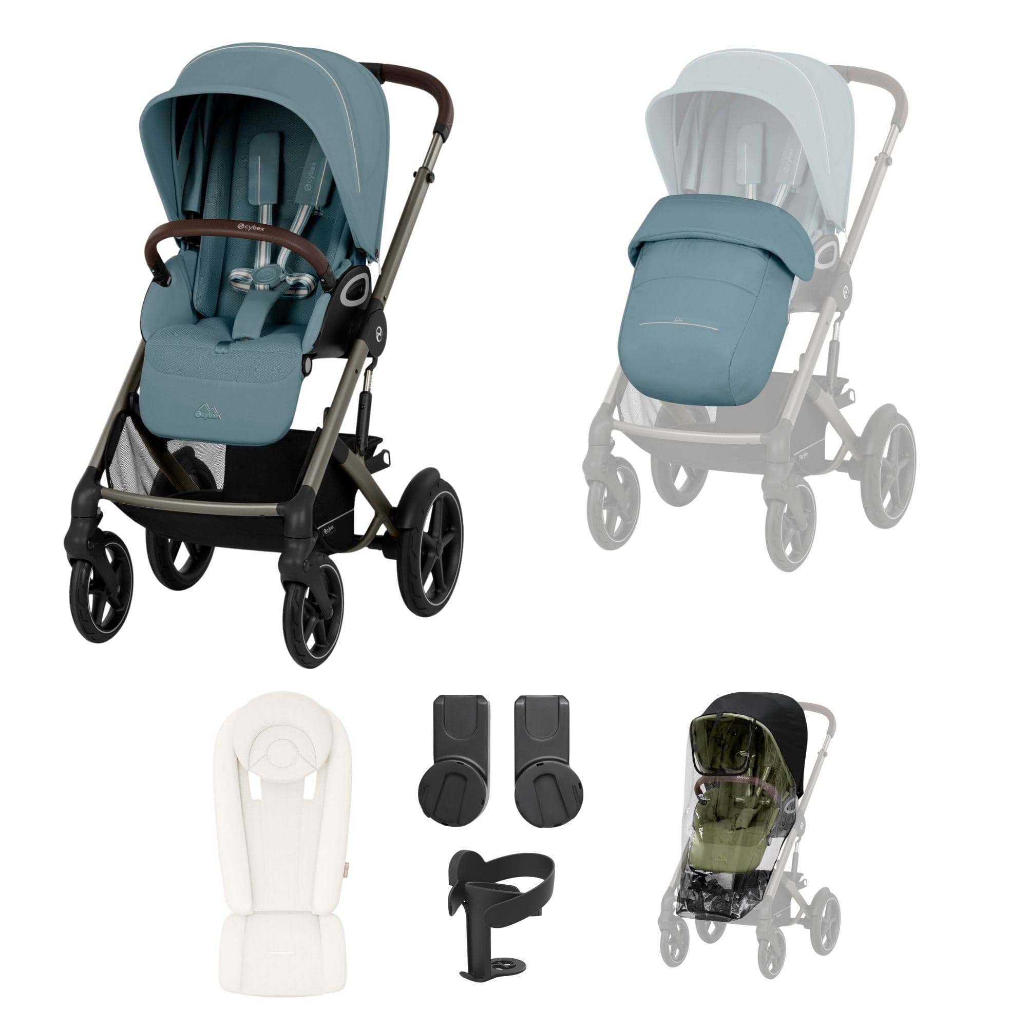 Cybex baby prams Cybex Talos S Lux 8 Piece Bundle - Stormy Blue 21401-TAL-8PC-NB-STB
