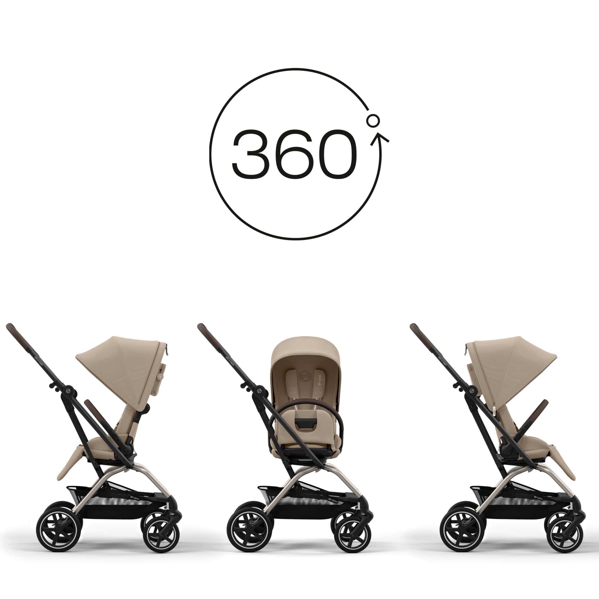 Cybex baby pushchairs Cybex Eezy S Twist+ 2 - Almond Beige | beige 524000131