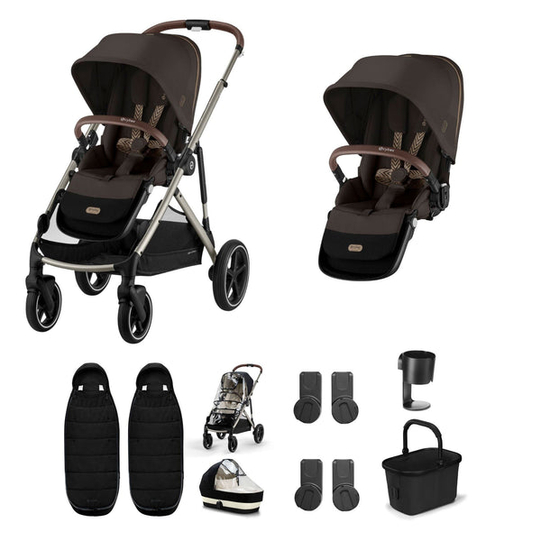 cybex gazelle s 2 double stroller bundle Cybex Gazelle S Twin Essential Pushchair Bundle