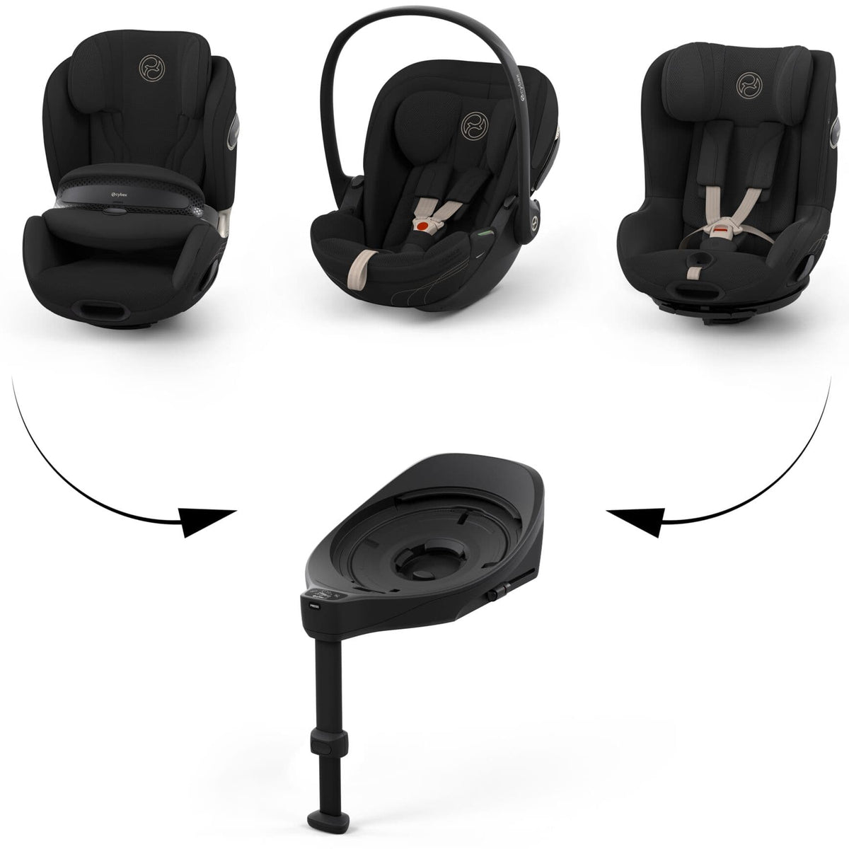 Cybex forward facing car seats Cybex Anoris S Style - Sepia Black