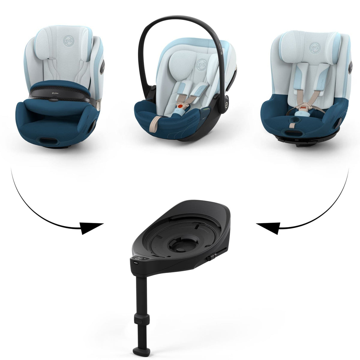 Cybex forward facing car seats Cybex Anoris Si Style - Opal Blue 526003523