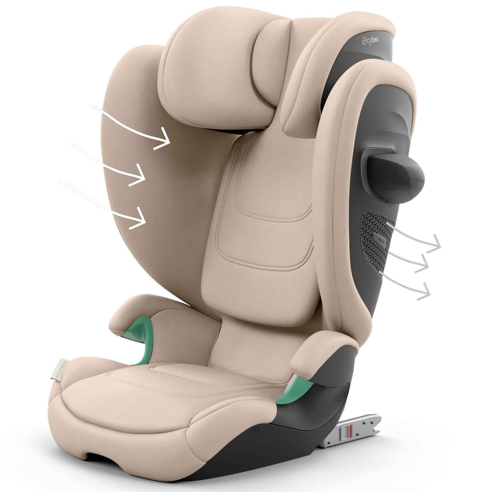 Cybex highback booster seats Cybex Solution G2 i-Fix Highback Booster Almond Beige 526001806