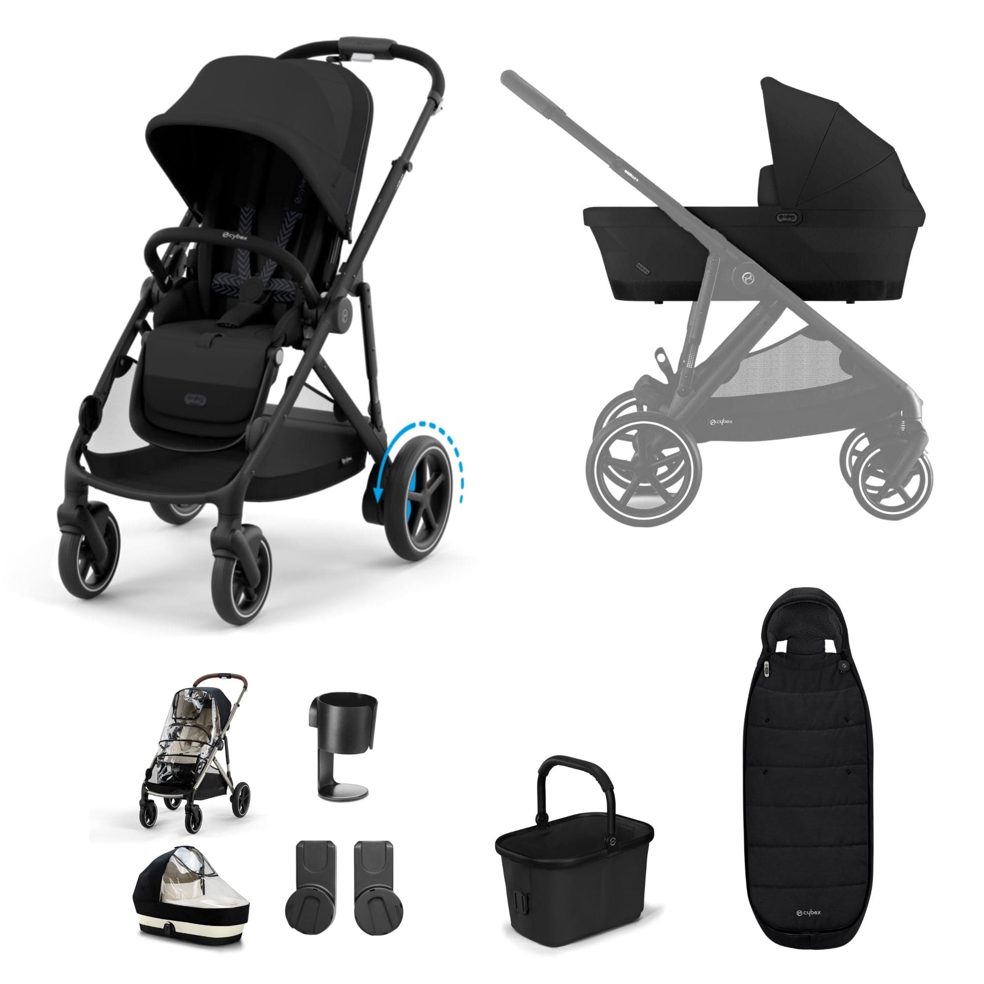 Cybex Pushchairs & Buggies Cybex eGazelle S Essential Kit - Moon Black 16331-MOO-BLK