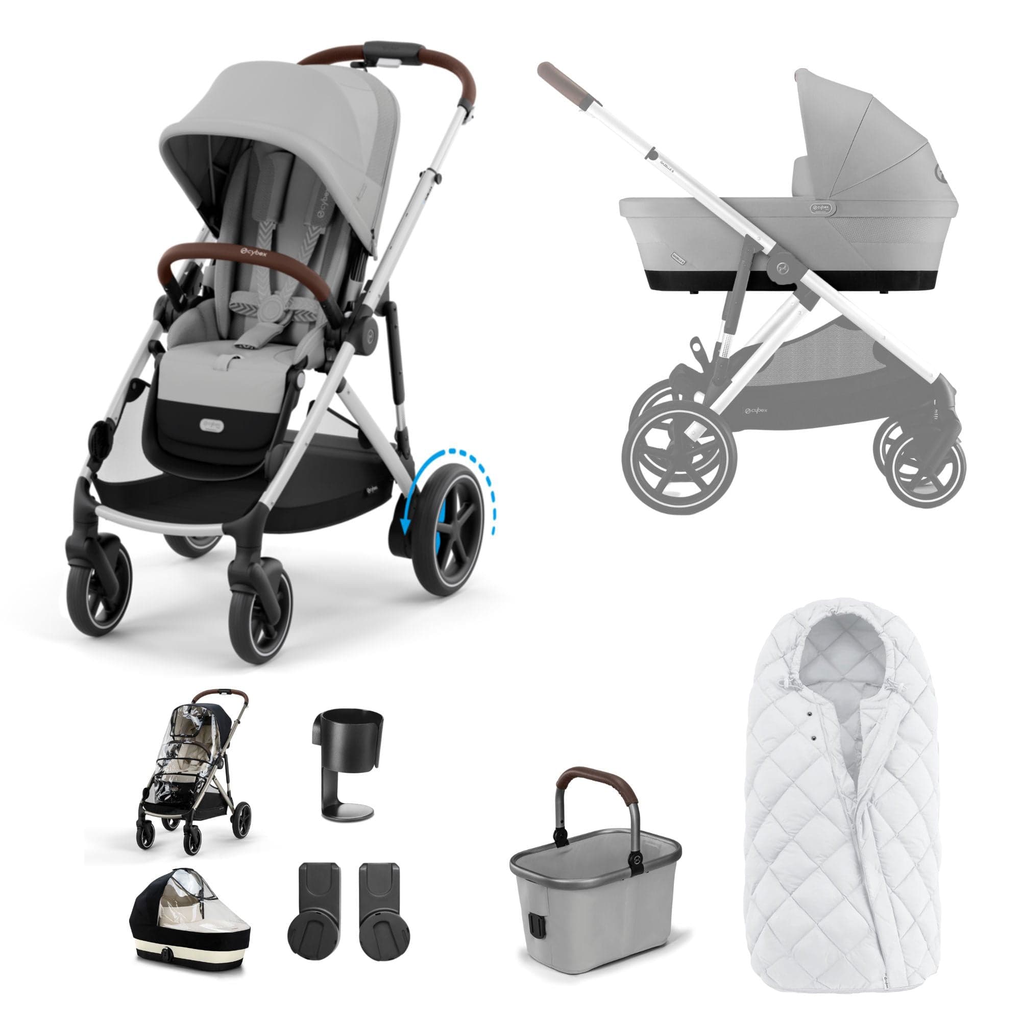 Cybex Pushchairs & Buggies Cybex eGazelle S Essential Kit - Stone Grey 16333-STO-GRY-1