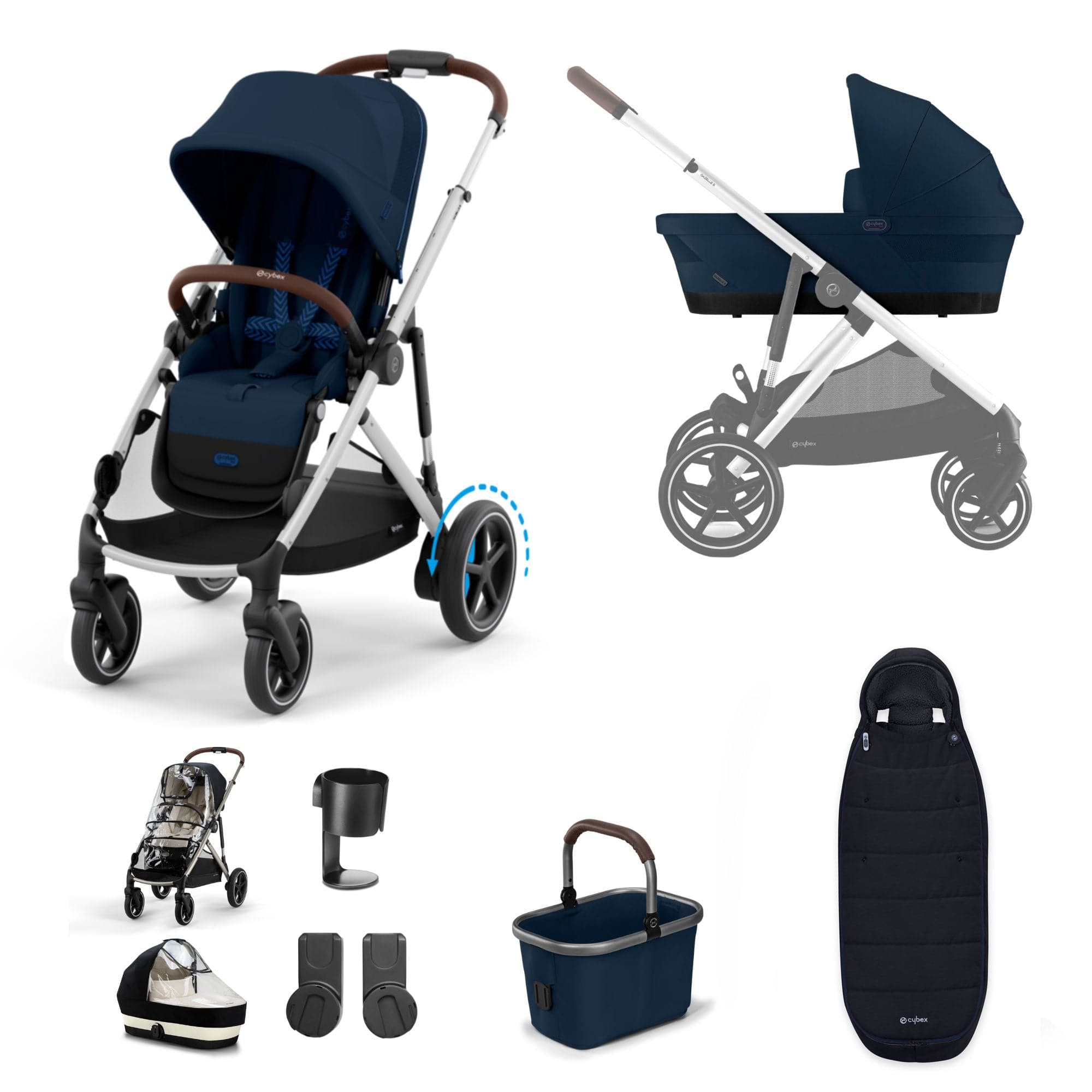 Cybex Pushchairs & Buggies Cybex eGazelle S Essential Kit - Ocean Blue 16335-OCE-BLU