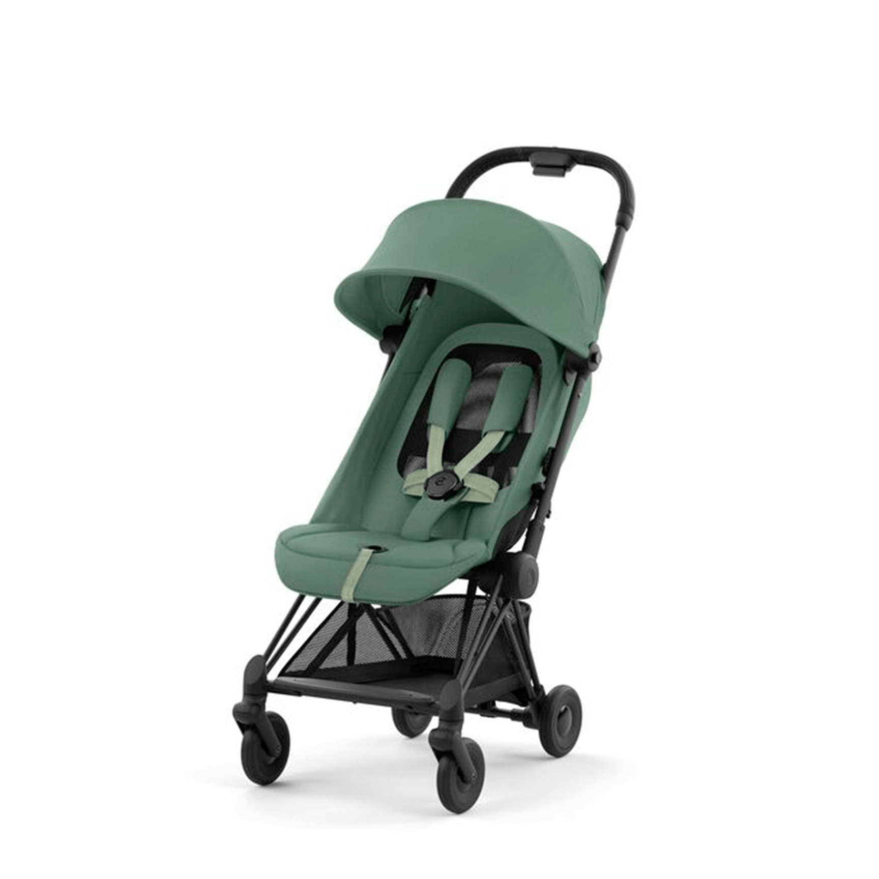 Cybex COYA Matt Black Leaf Green