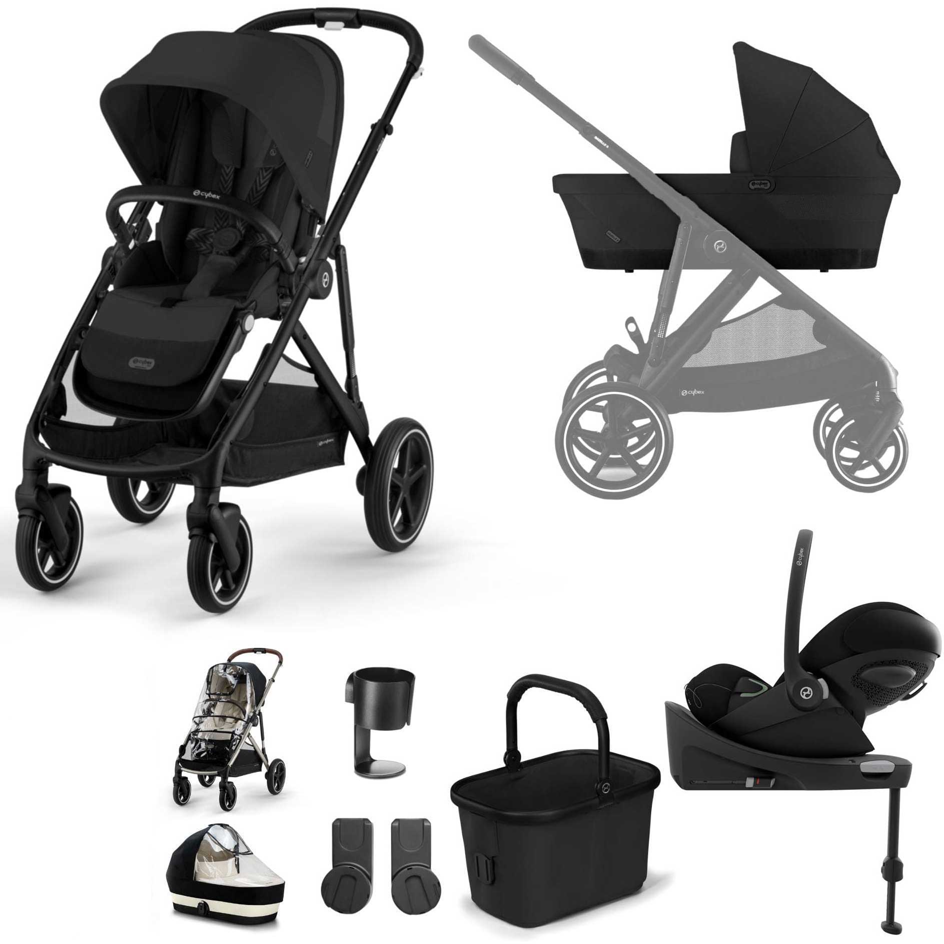 Cybex travel systems Cybex Gazelle S Luxury Bundle - Black/Moon Black 14676-BLK-MOO-BLK-1