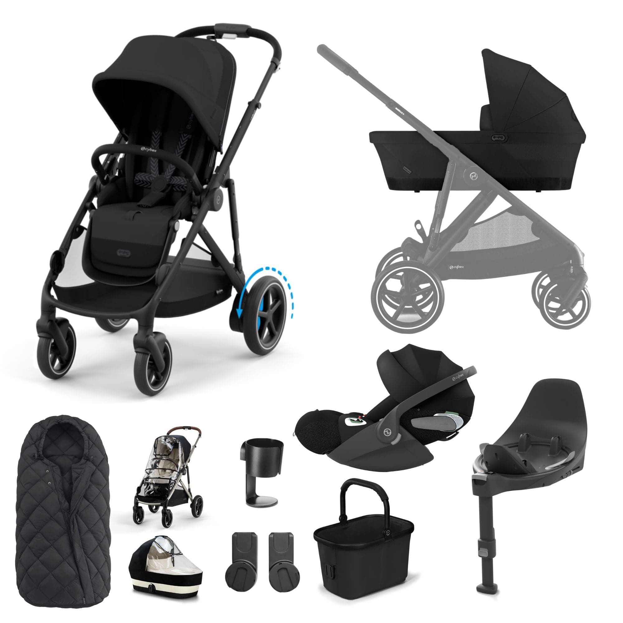 Cybex Travel Systems Cybex eGazelle S Luxury Kit - Moon Black 15649-MOO-BLK-3