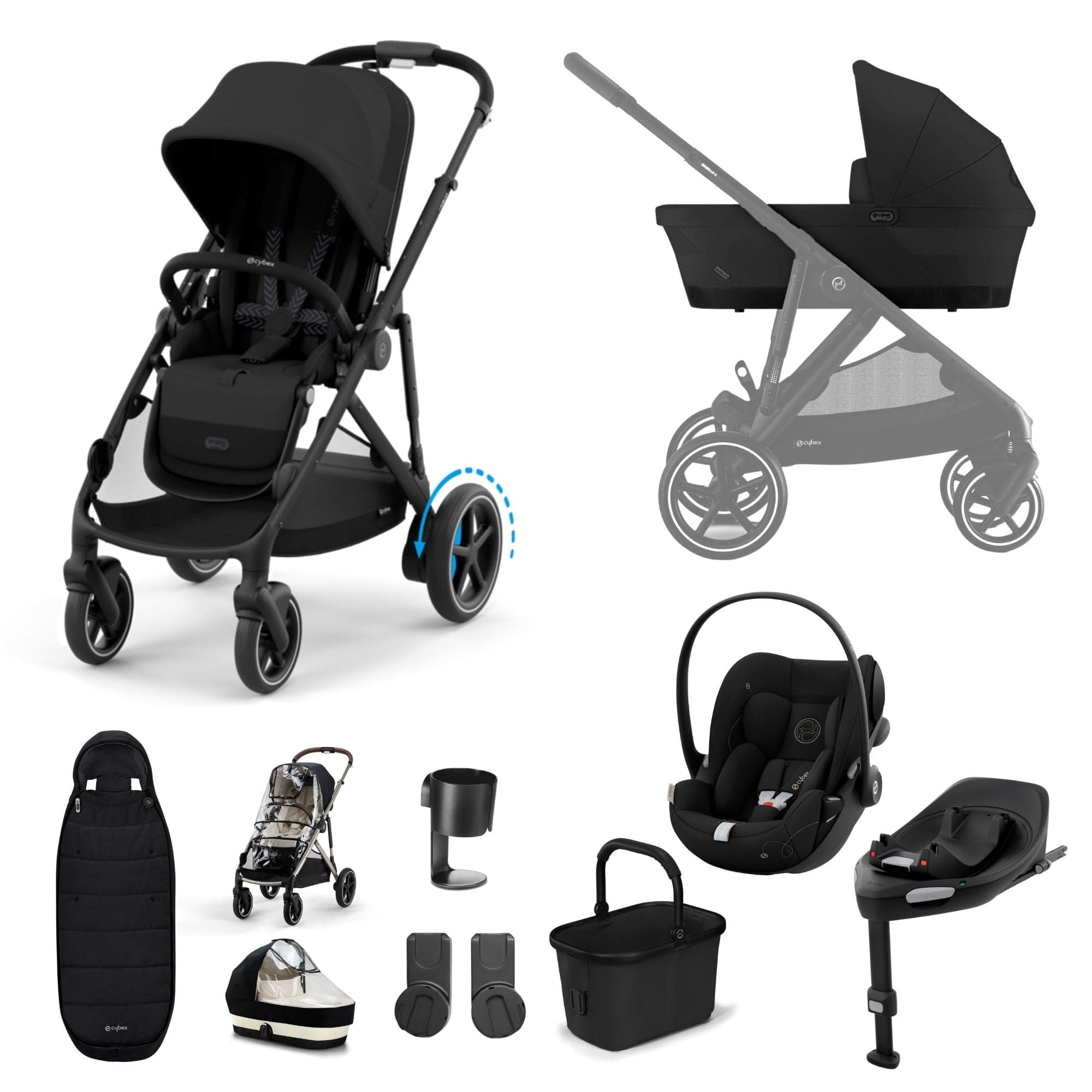 Cybex Travel Systems Cybex eGazelle S Luxury Kit - Moon Black 15649-MOO-BLK
