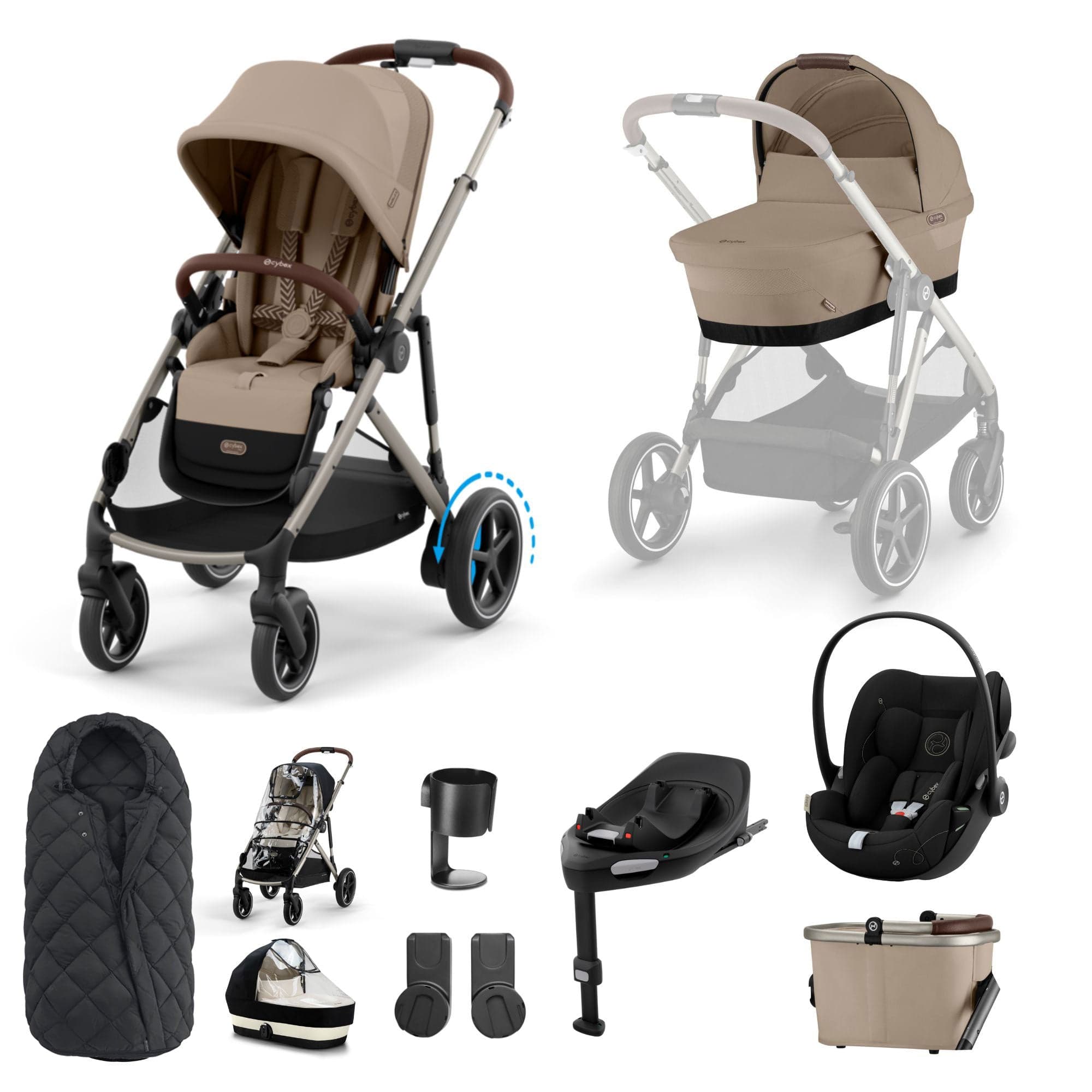 Cybex Travel Systems Cybex eGazelle S Luxury Kit - Almond Beige 15650-ALM-BEI-1
