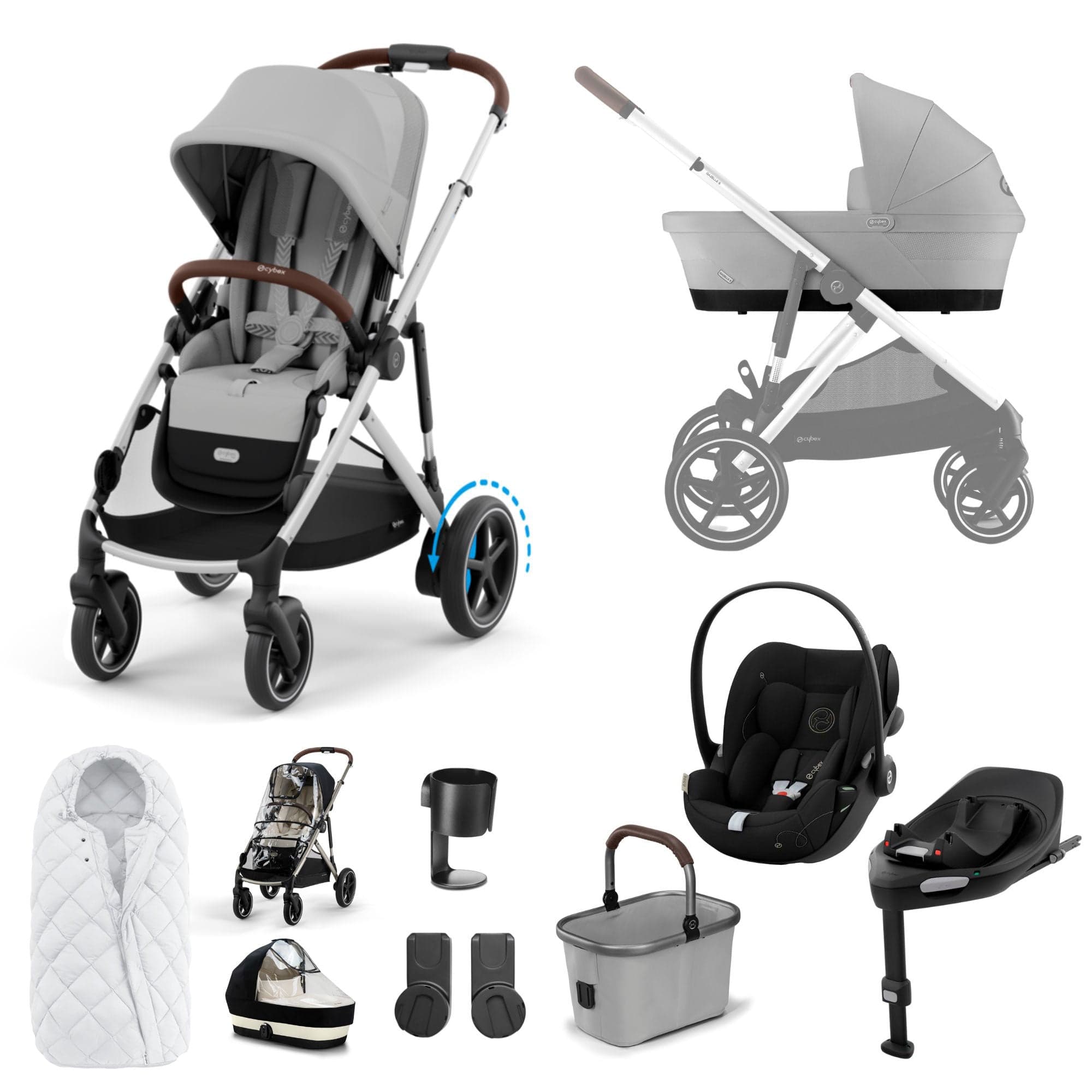 Cybex Travel Systems Cybex eGazelle S Luxury Kit - Stone Grey 16354-STO-GRY-1