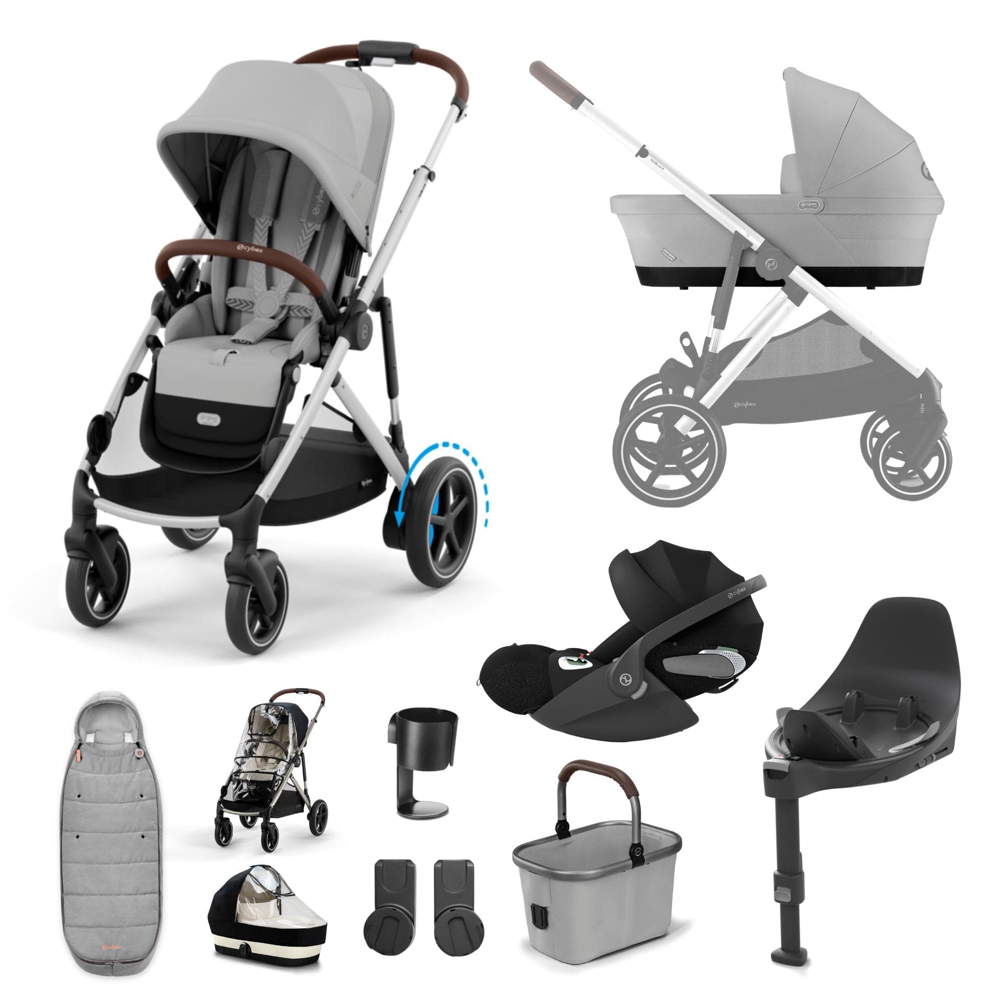 Cybex Travel Systems Cybex eGazelle S Luxury Kit - Stone Grey 16354-STO-GRY-2