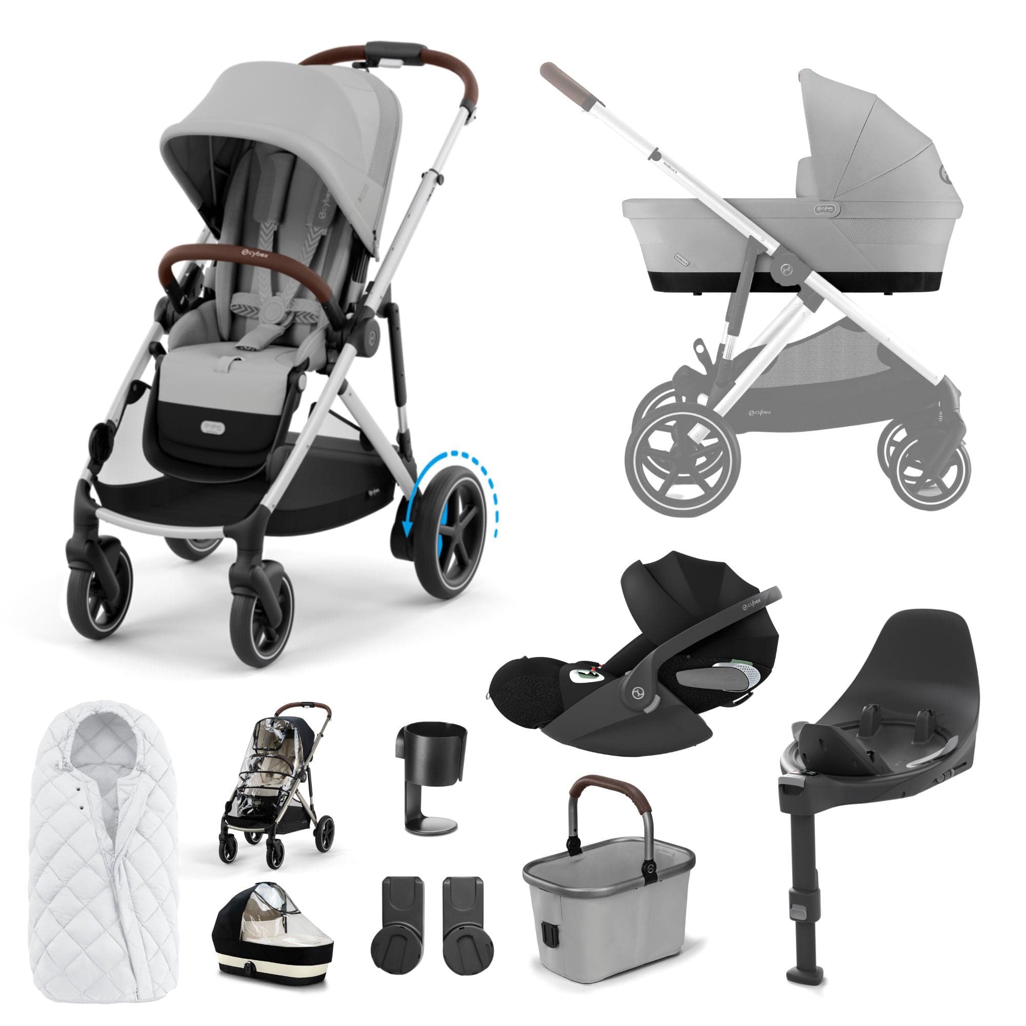 Cybex Travel Systems Cybex eGazelle S Luxury Kit - Stone Grey 16354-STO-GRY-3