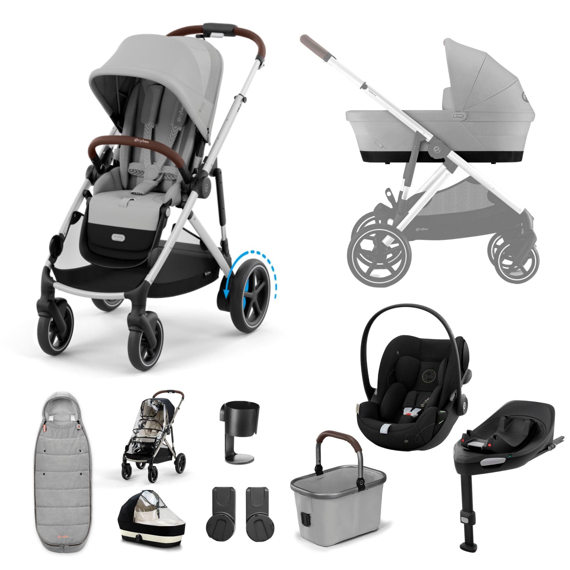 Cybex Travel Systems Cybex eGazelle S Luxury Kit - Stone Grey 16354-STO-GRY