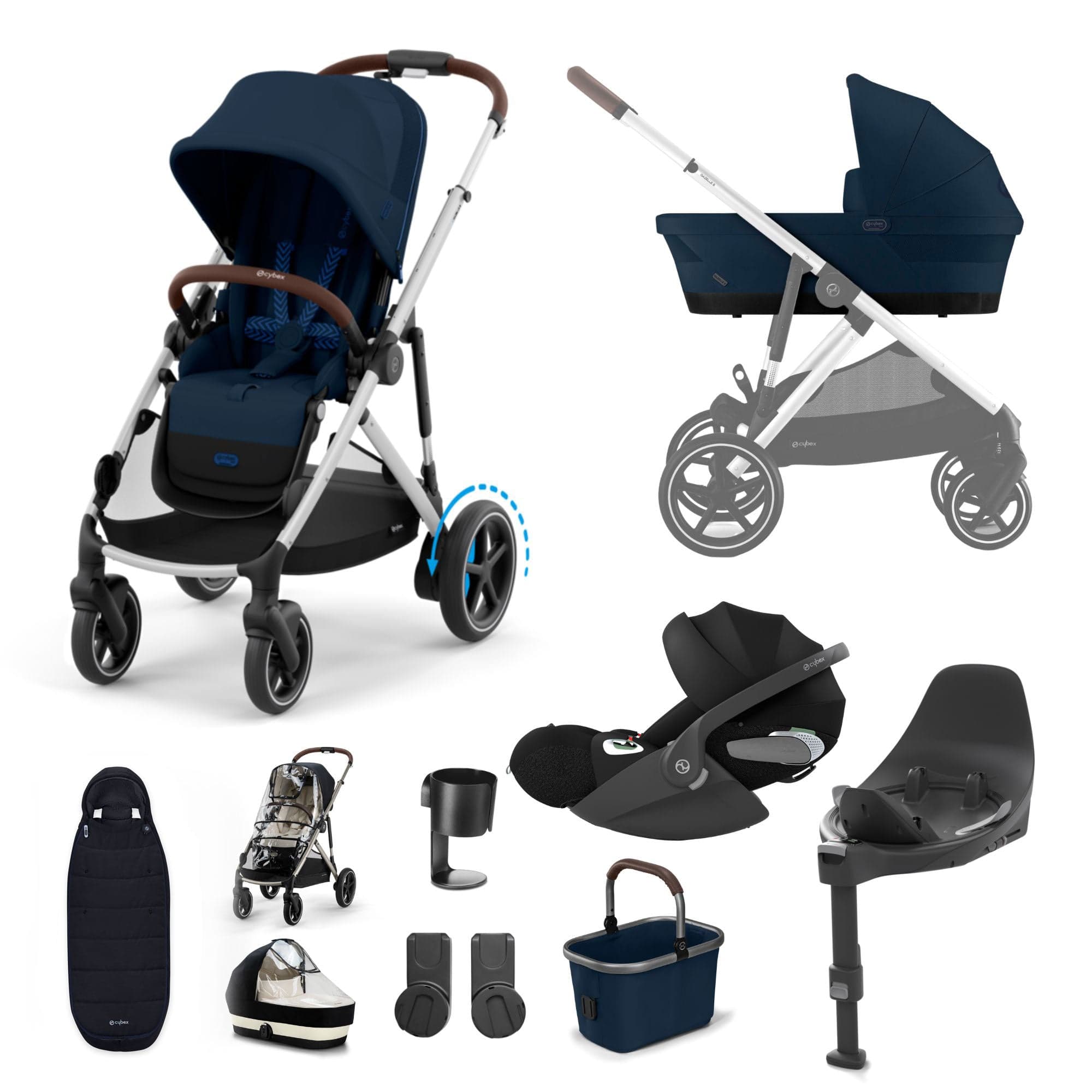 Cybex Travel Systems Cybex eGazelle S Luxury Kit - Ocean Blue 16358-OCE-BLU-2