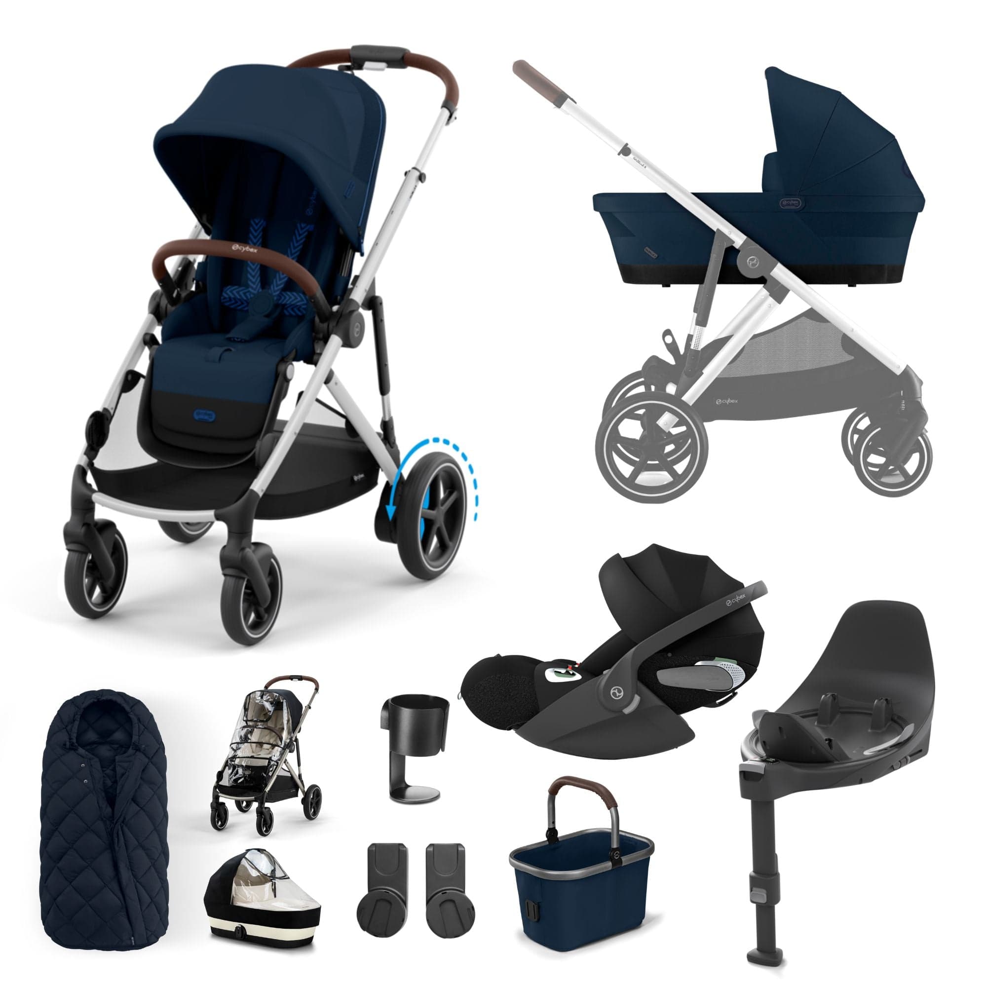 Cybex Travel Systems Cybex eGazelle S Luxury Kit - Ocean Blue 16358-OCE-BLU-3