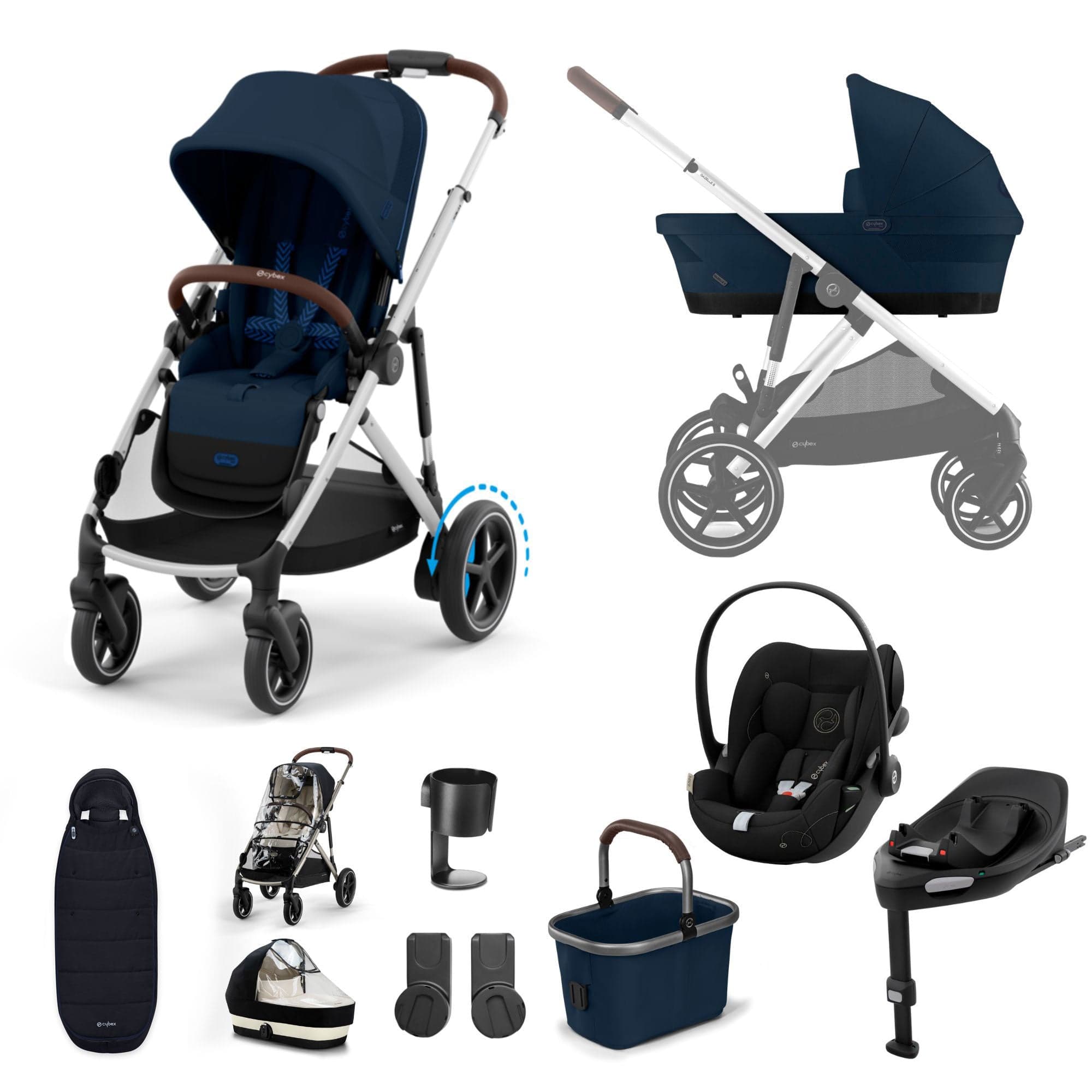 Cybex Travel Systems Cybex eGazelle S Luxury Kit - Ocean Blue 16358-OCE-BLU