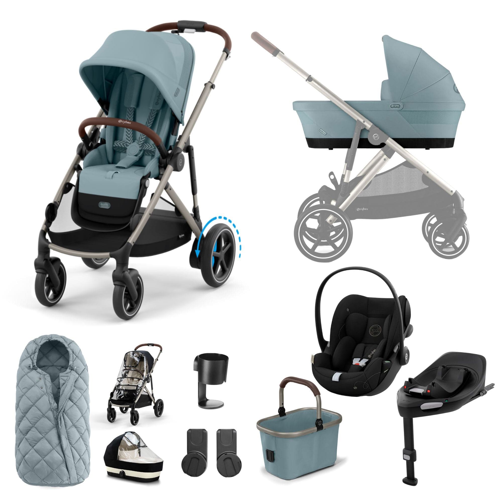 Cybex Travel Systems Cybex eGazelle S Luxury Kit - Stormy Blue 16362-STO-BLU-1