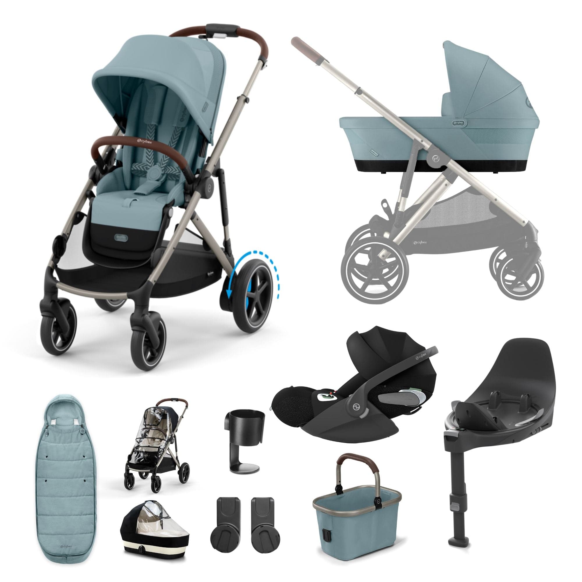 Cybex Travel Systems Cybex eGazelle S Luxury Kit - Stormy Blue 16362-STO-BLU-2