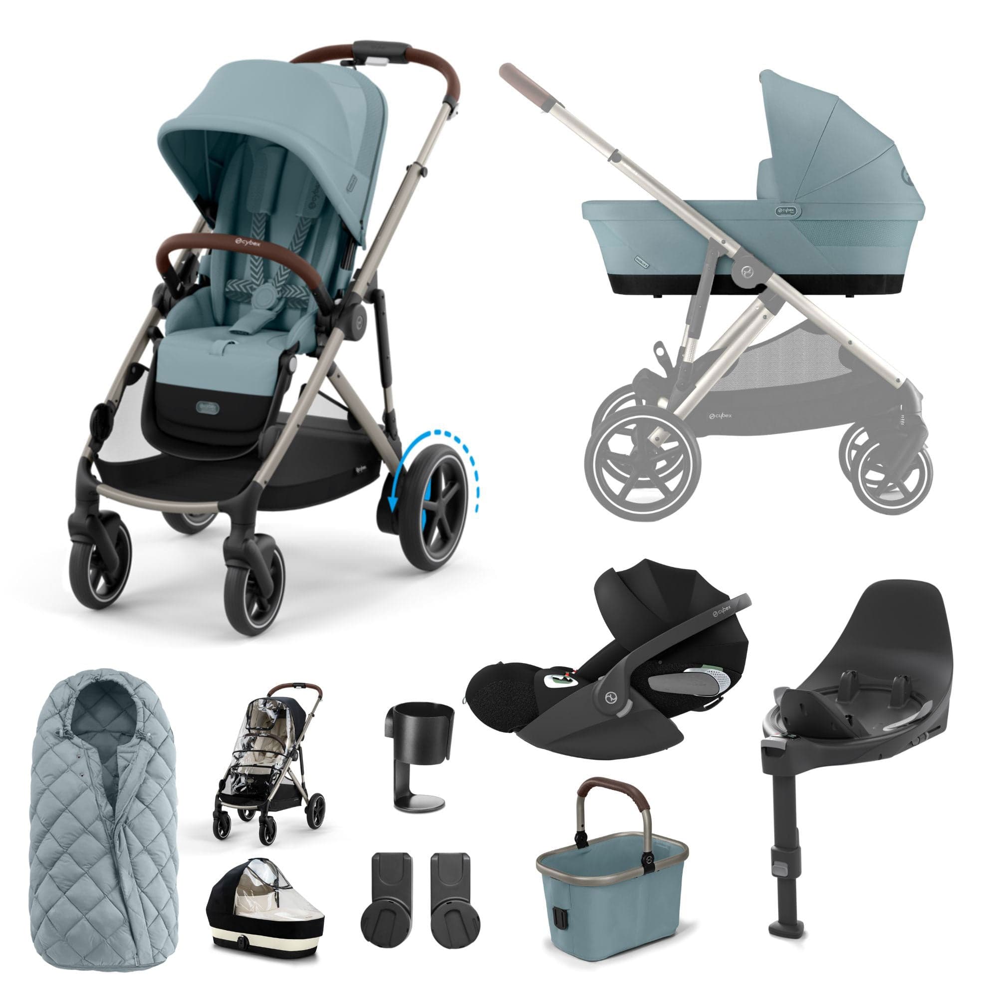 Cybex Travel Systems Cybex eGazelle S Luxury Kit - Stormy Blue 16362-STO-BLU-3
