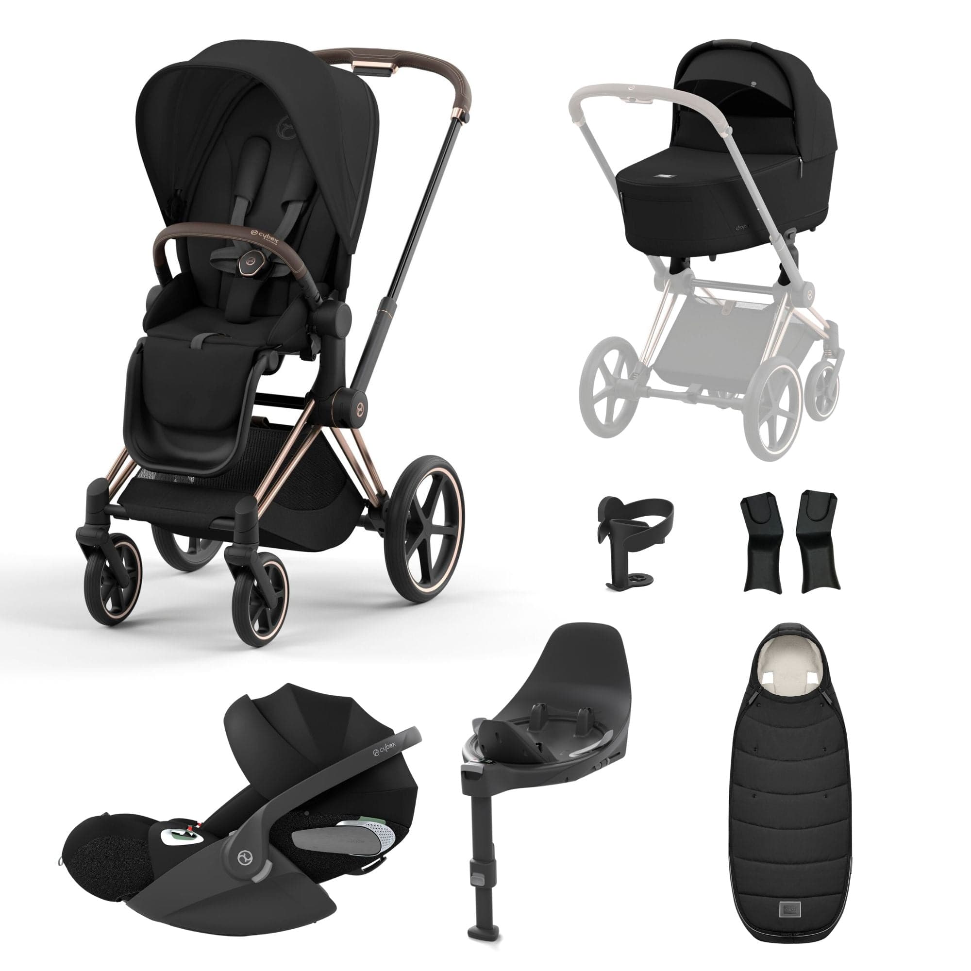 Cybex Priam Cloud T Travel System Sepia Black