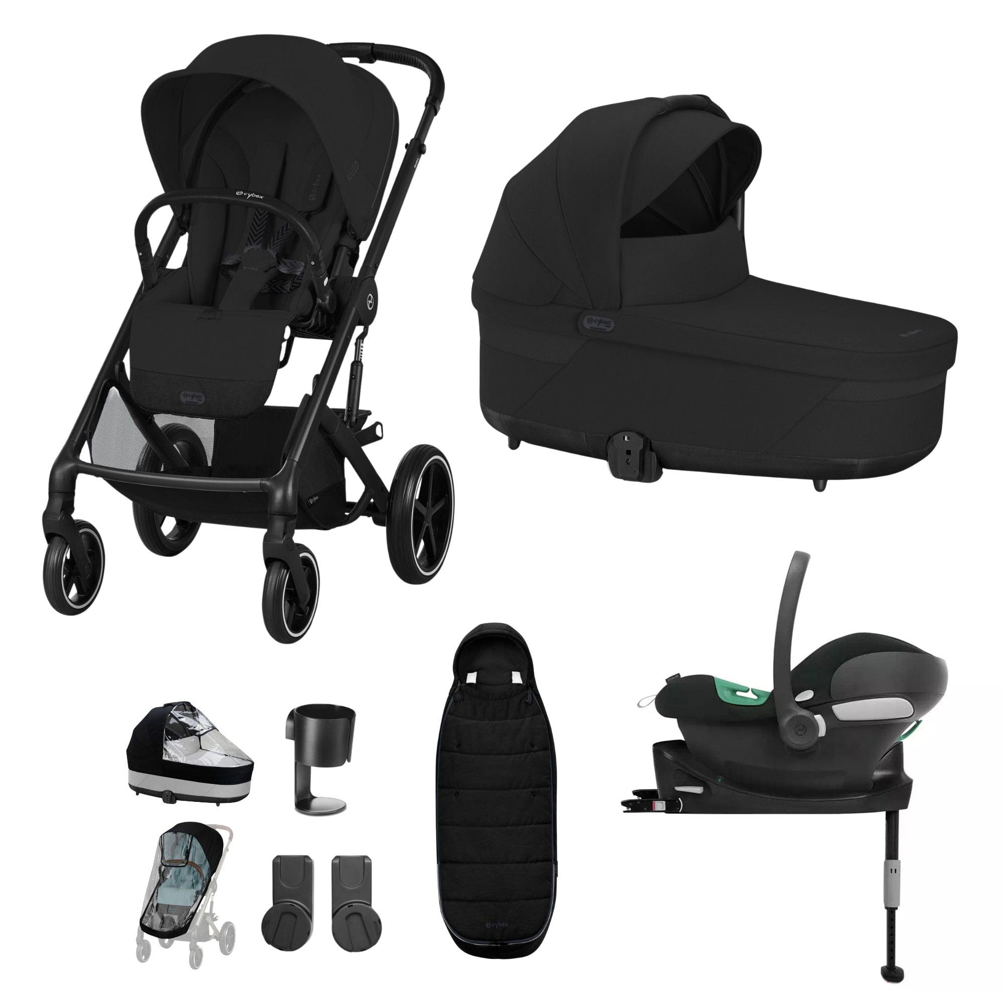 Cybex Travel Systems Cybex Balios S Lux Comfort Bundle - Black/Moon Black 14649-BLK-MOO-BLK